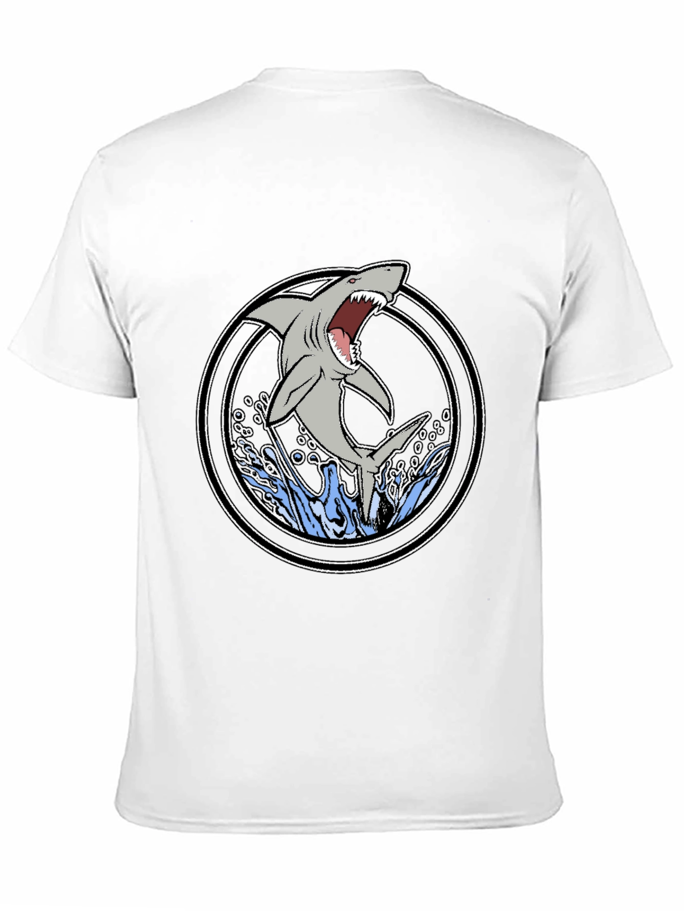 Shark Graphic T-Shirt - Black Cotton Tee