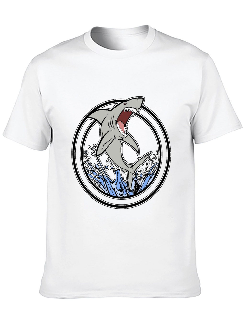 Shark Graphic T-Shirt - Black Cotton Tee