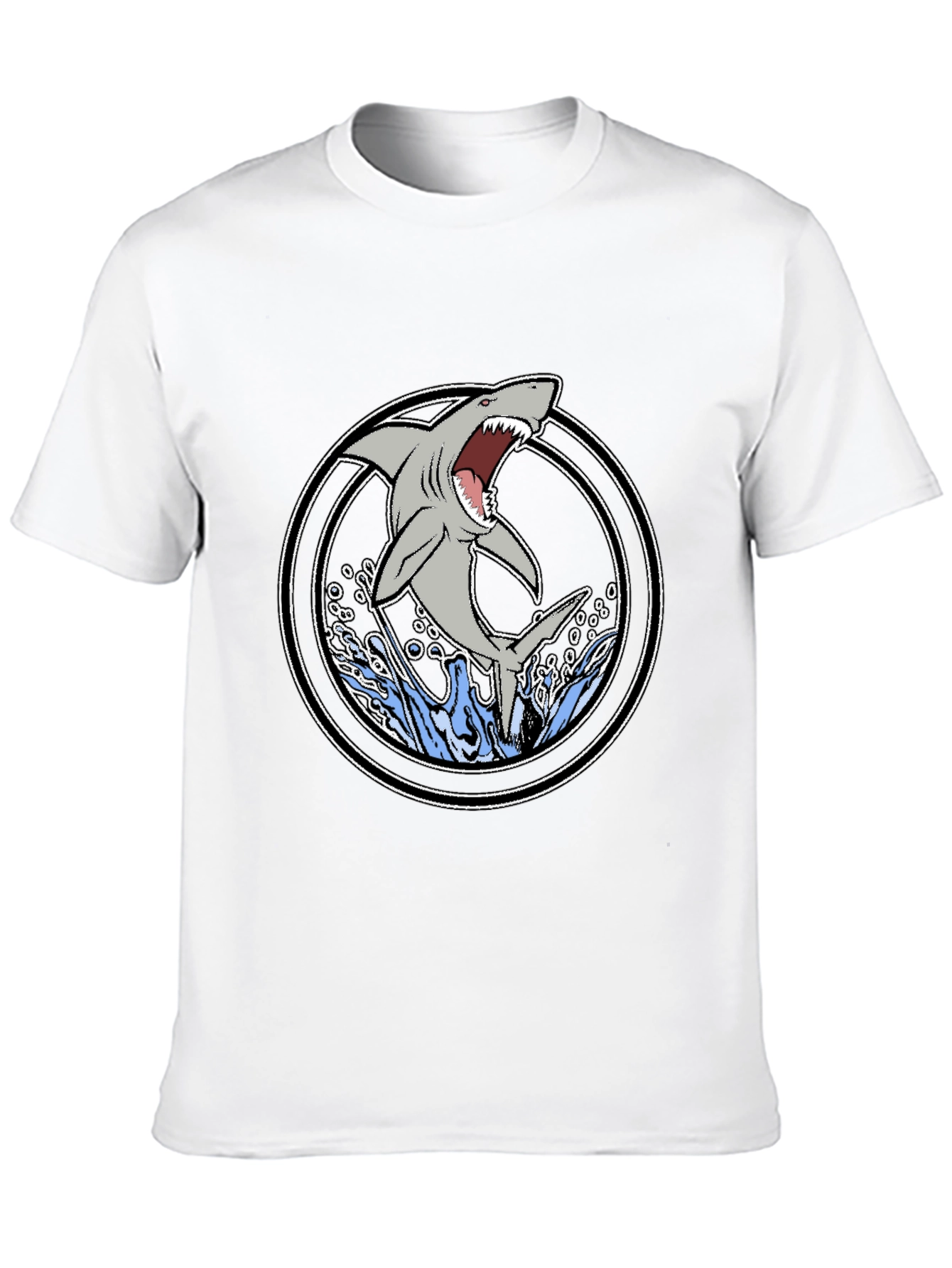 Shark Graphic T-Shirt - Black Cotton Tee