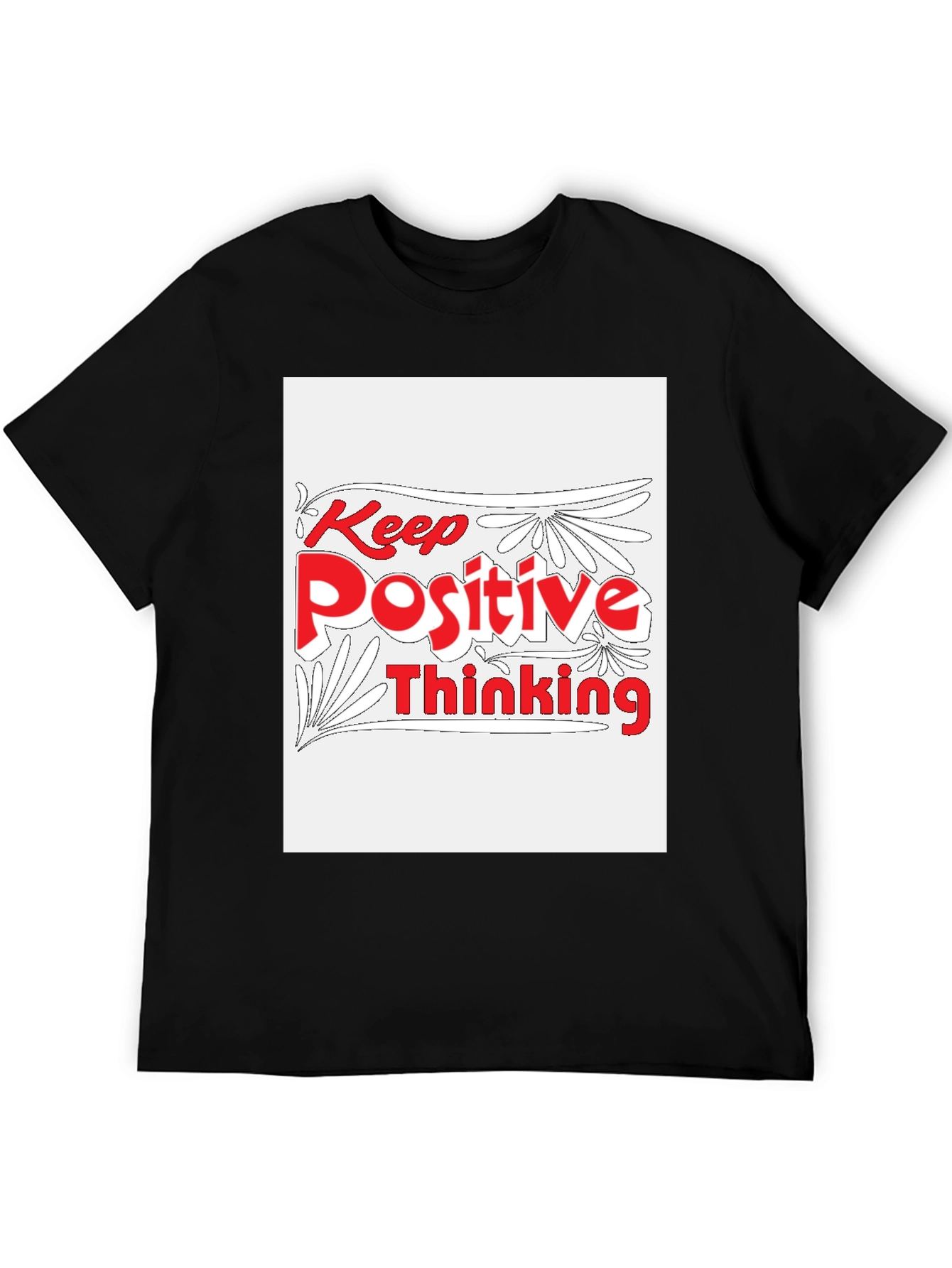 Keep Positive Thinking Graphic Tee - Black