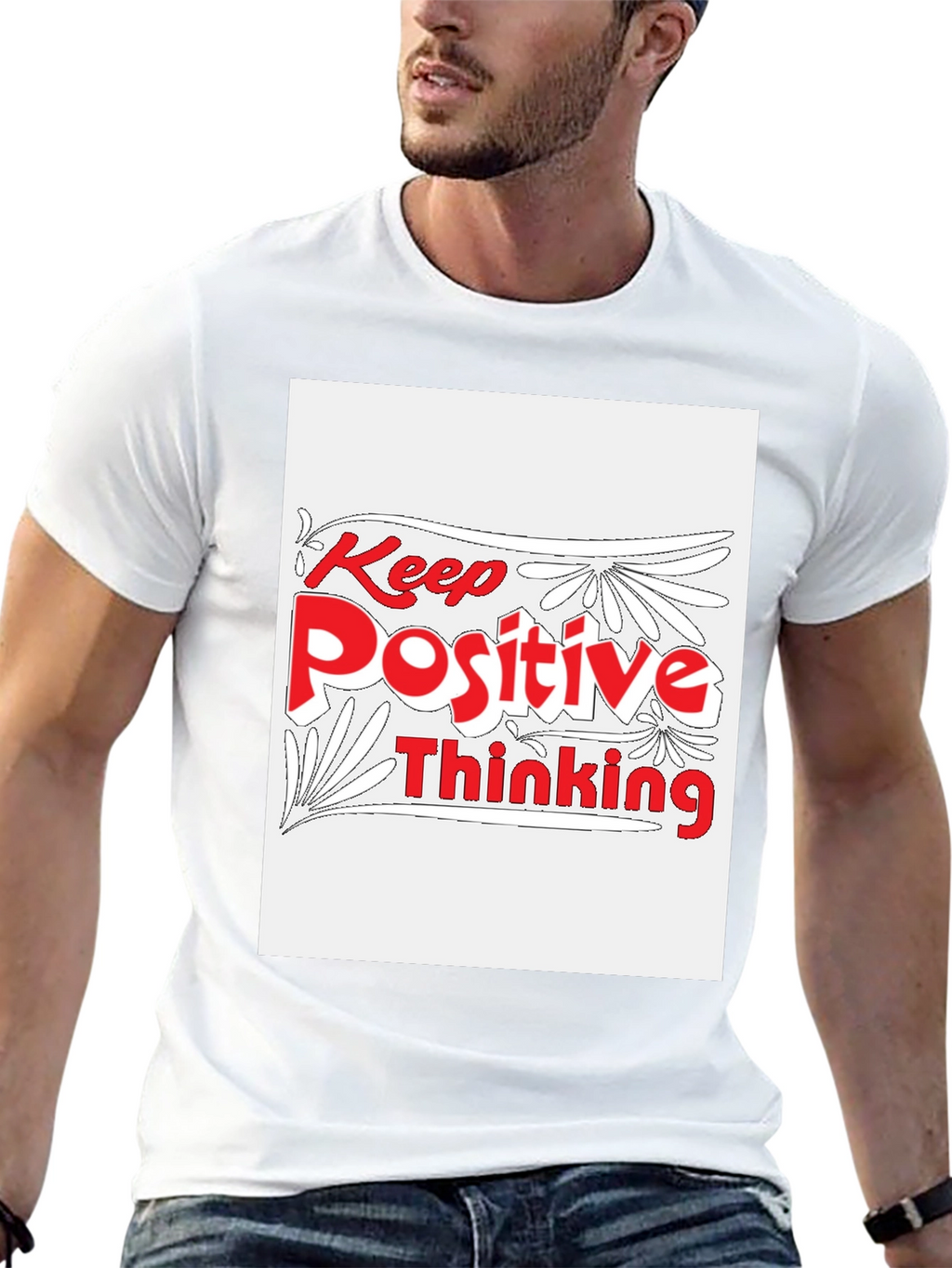 Keep Positive Thinking Graphic Tee - Black