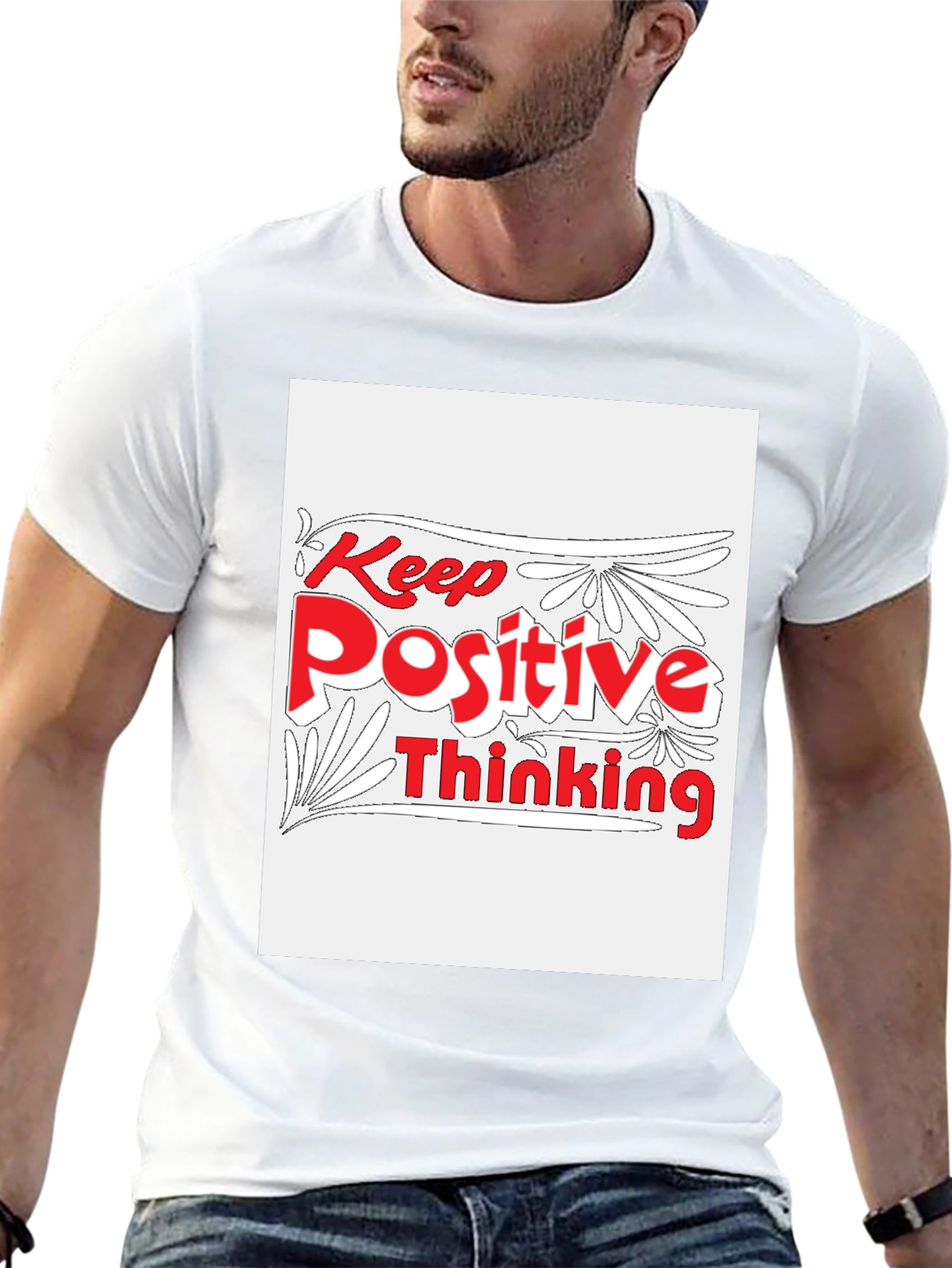 Keep Positive Thinking Graphic Tee - Black