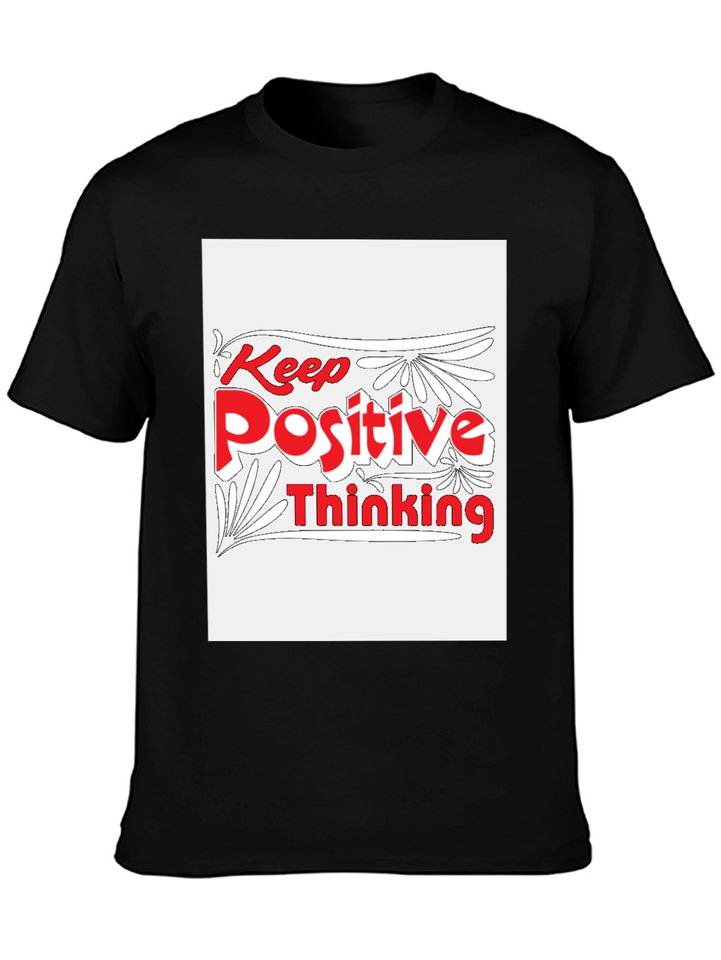 Keep Positive Thinking Graphic Tee - Black