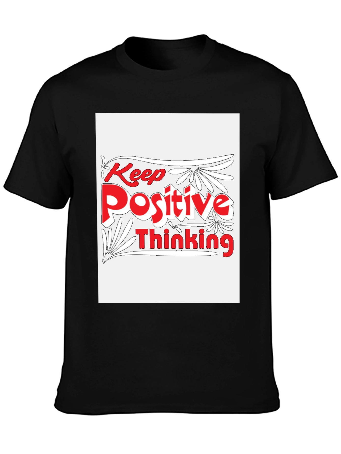 Keep Positive Thinking Graphic Tee - Black