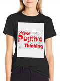 Keep Positive Thinking Graphic Tee - Black