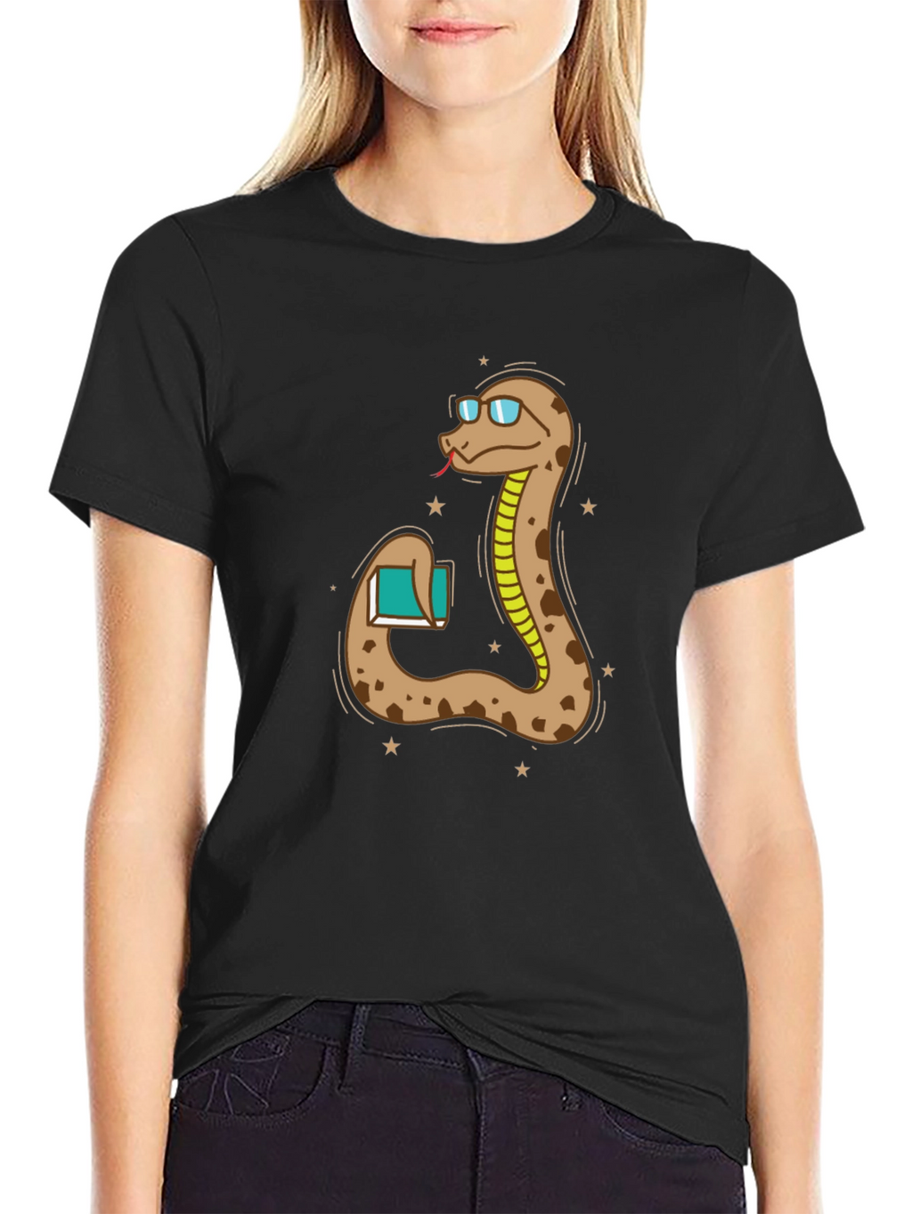 Bookworm Snake T-Shirt - Intellectual Reptile Tee
