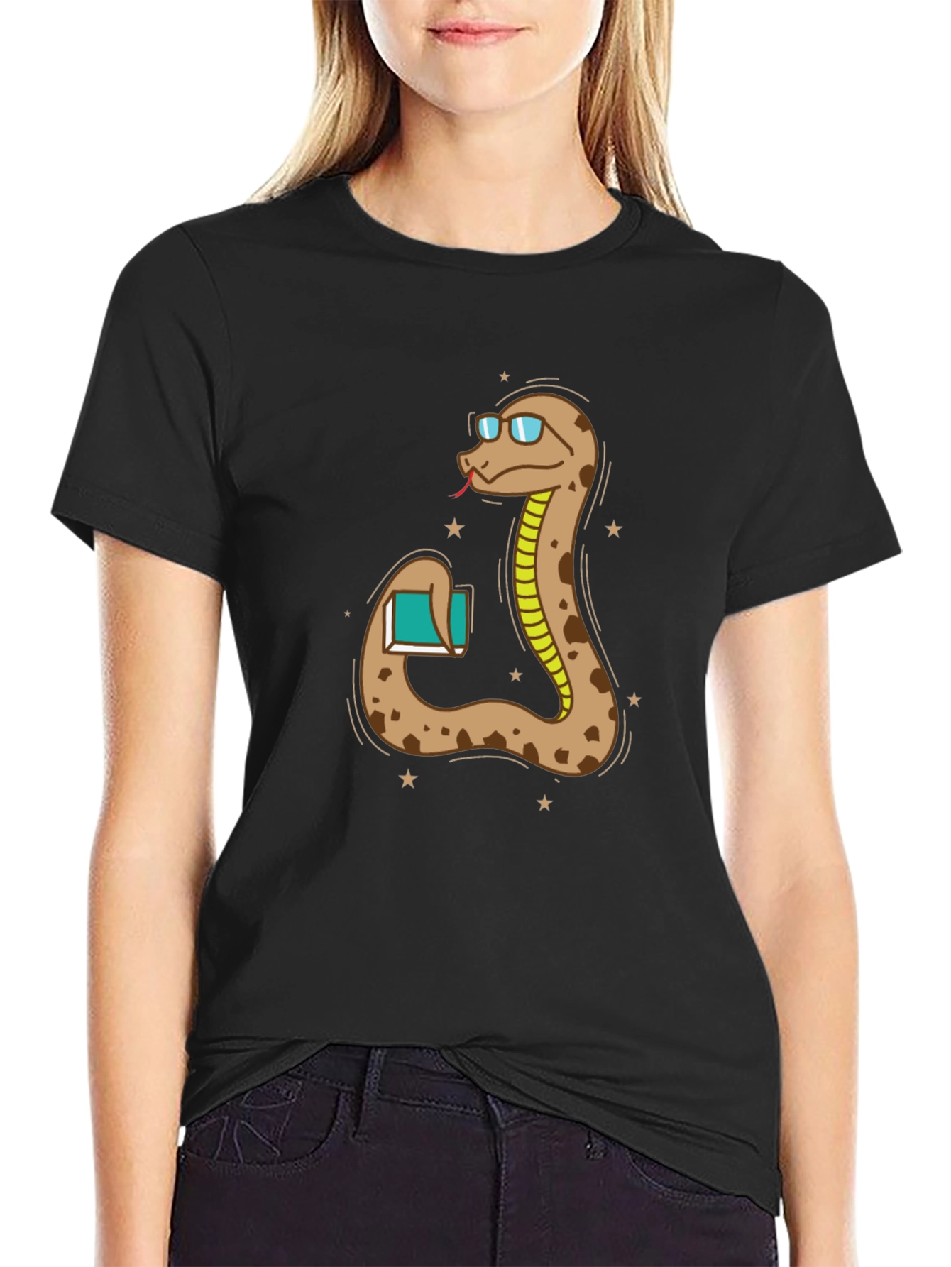 Bookworm Snake T-Shirt - Intellectual Reptile Tee