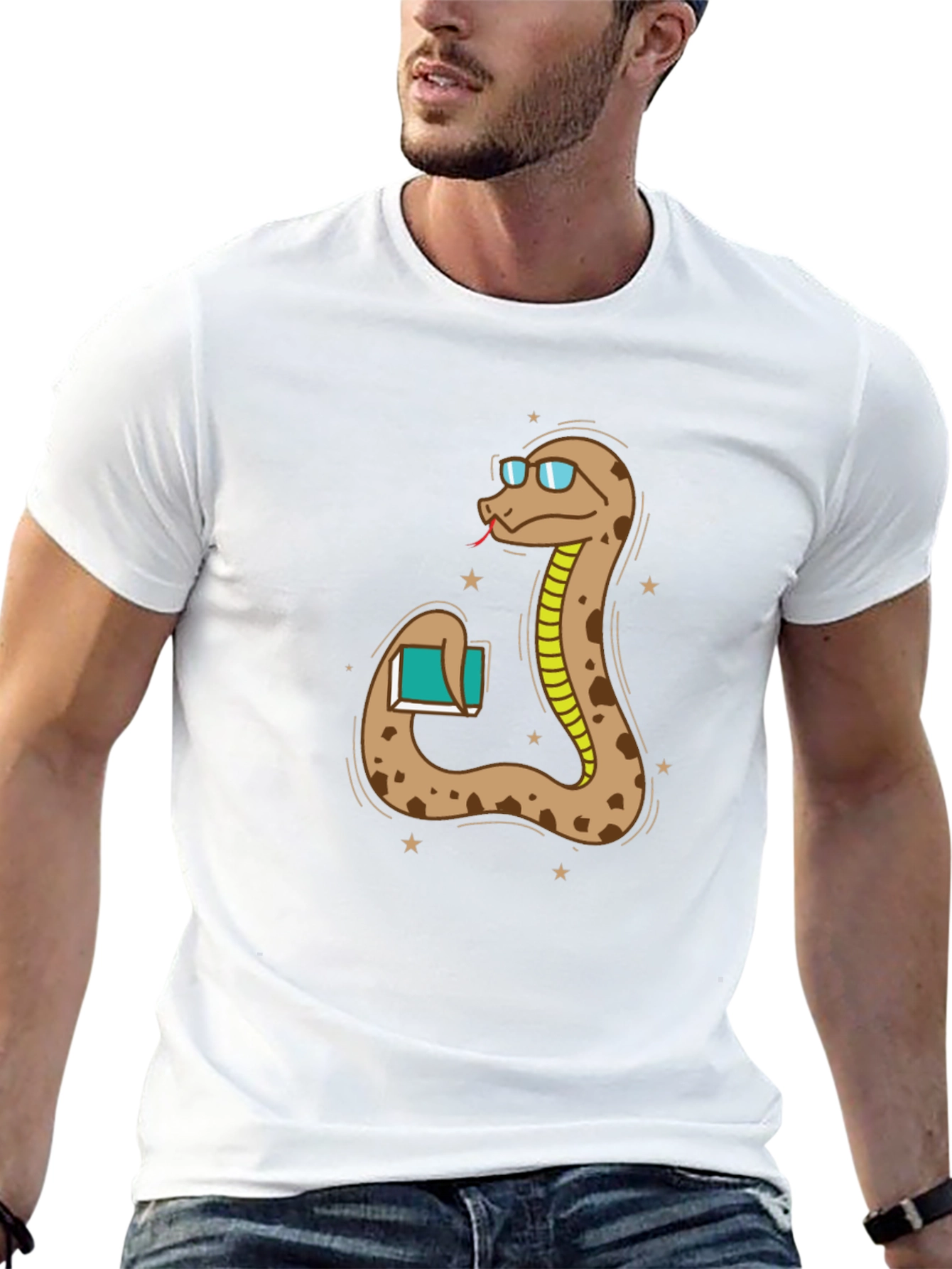 Bookworm Snake T-Shirt - Intellectual Reptile Tee