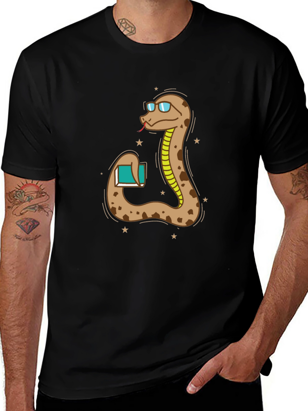 Bookworm Snake T-Shirt - Intellectual Reptile Tee