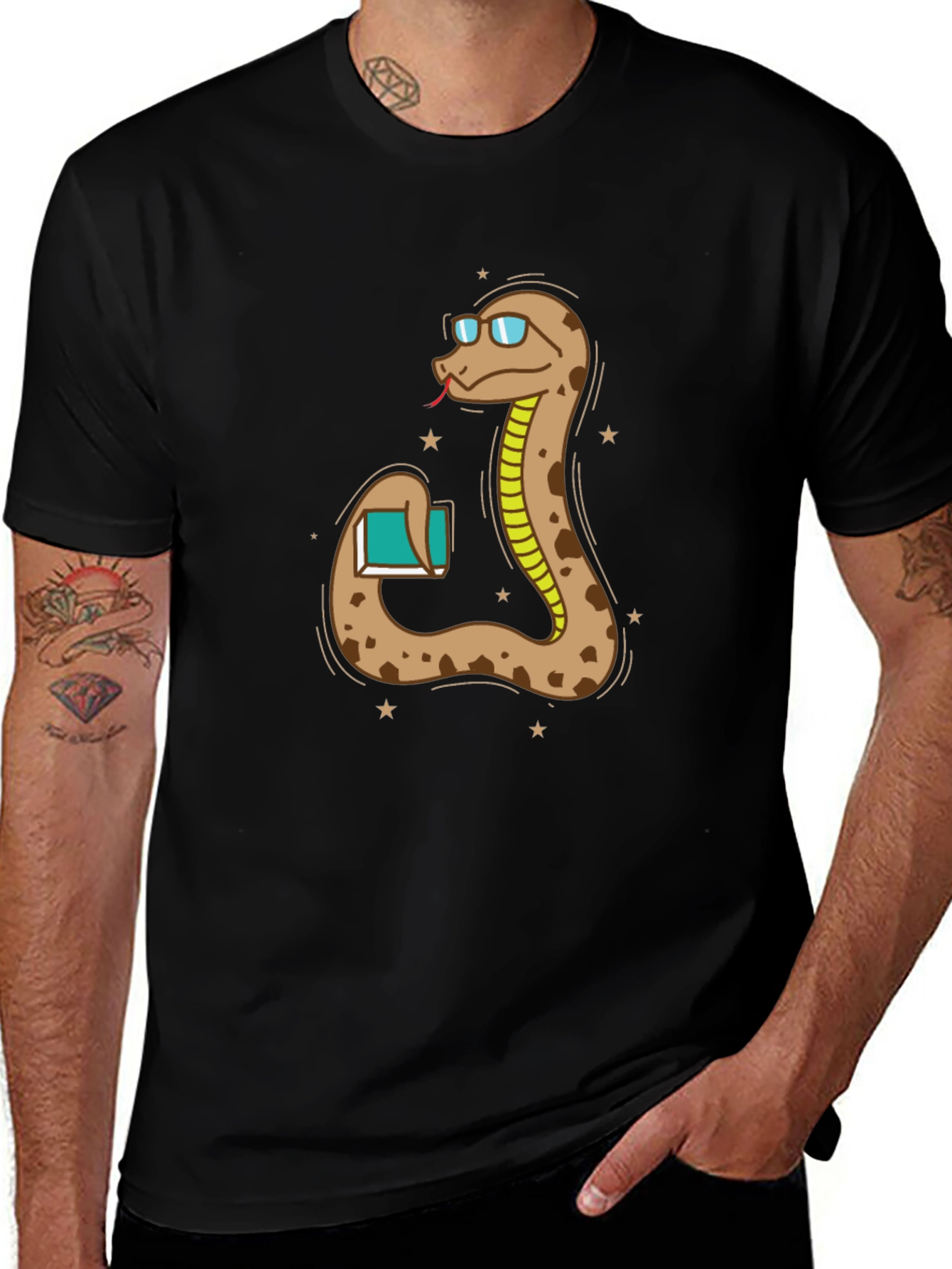 Bookworm Snake T-Shirt - Intellectual Reptile Tee