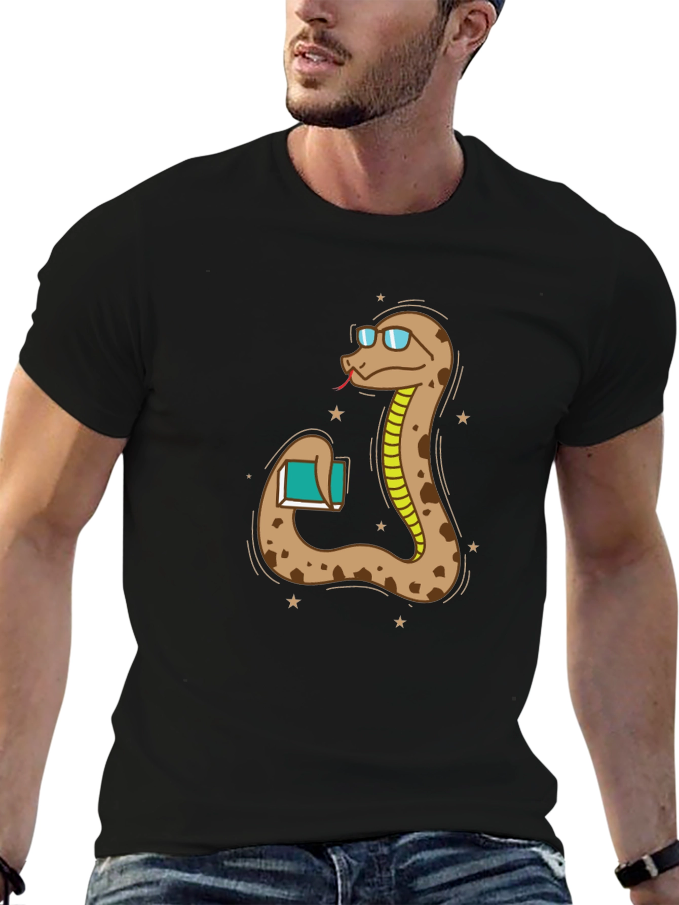 Bookworm Snake T-Shirt - Intellectual Reptile Tee