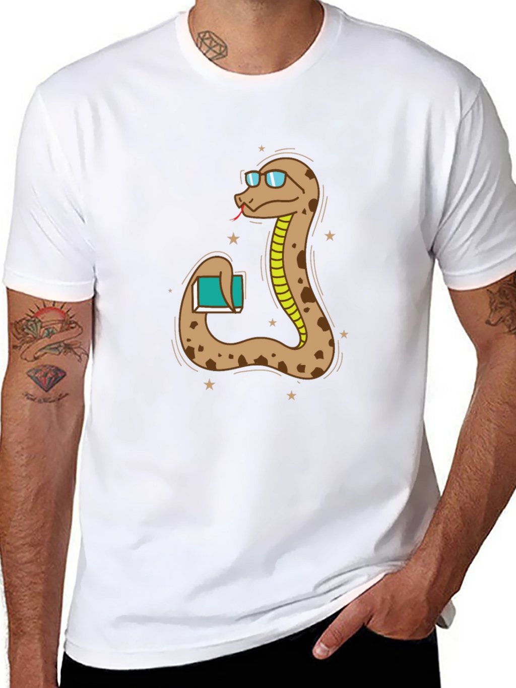Bookworm Snake T-Shirt - Intellectual Reptile Tee