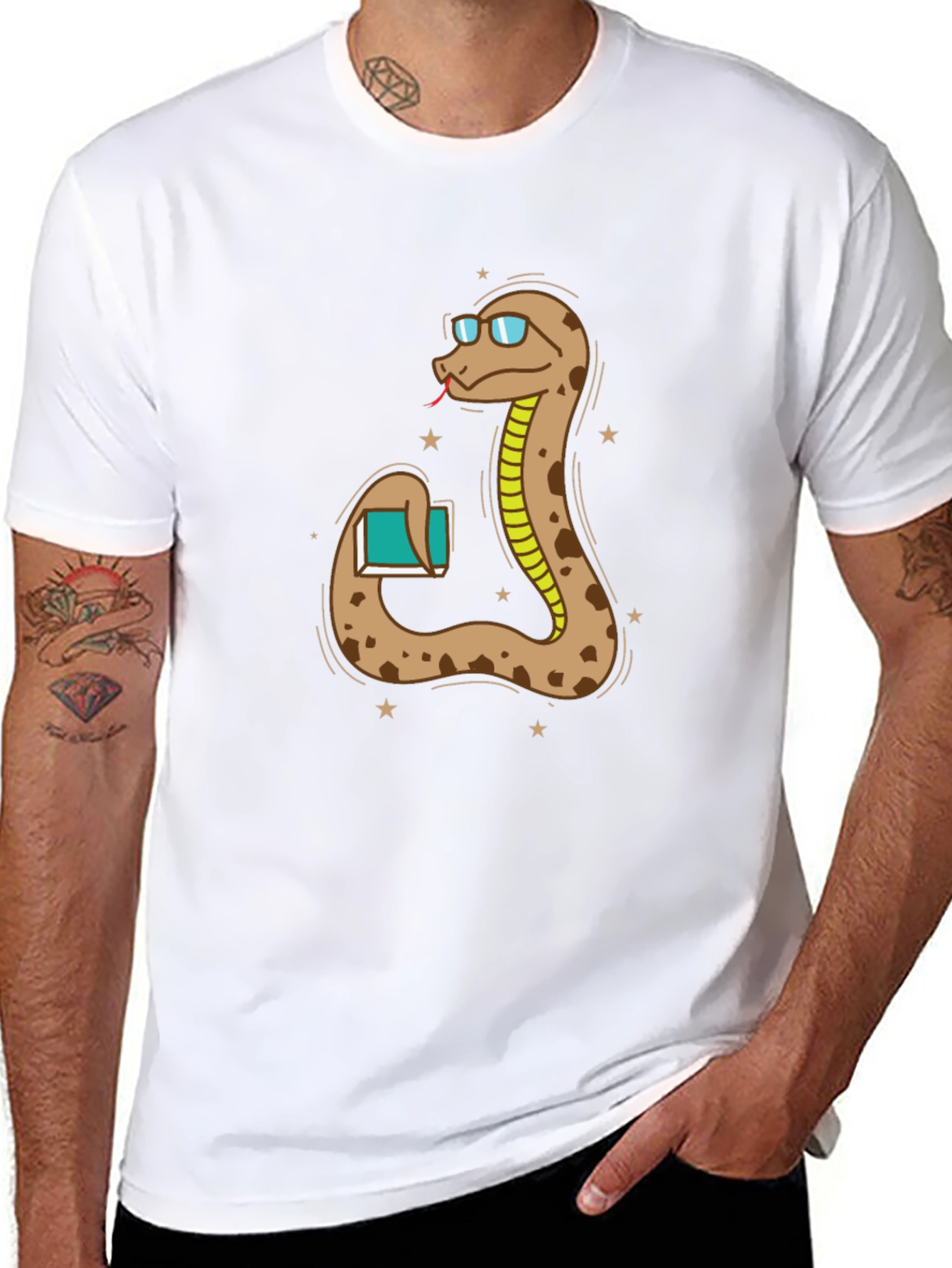 Bookworm Snake T-Shirt - Intellectual Reptile Tee