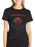 Weird Master Ninja Graphic Tee - Black Cotton T-Shirt