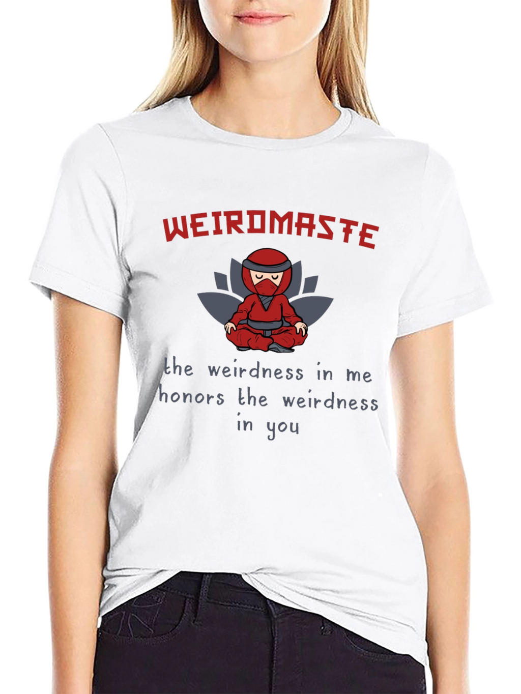 Weird Master Ninja Graphic Tee - Black Cotton T-Shirt
