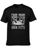 Find Your Own Path T-Shirt Black Cotton Graphic Tee