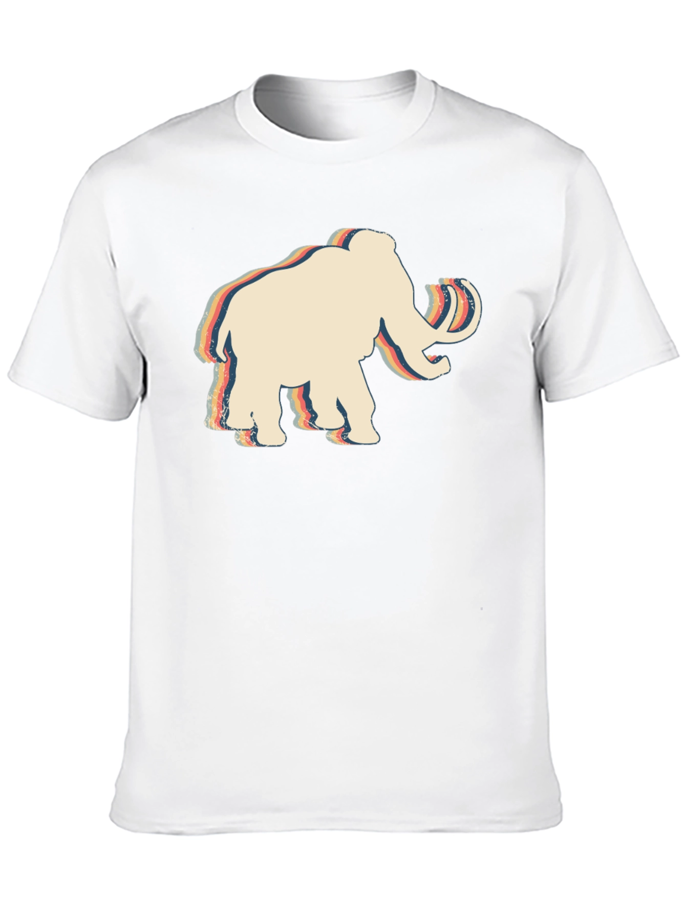 Retro Mammoth Graphic T-Shirt - Black