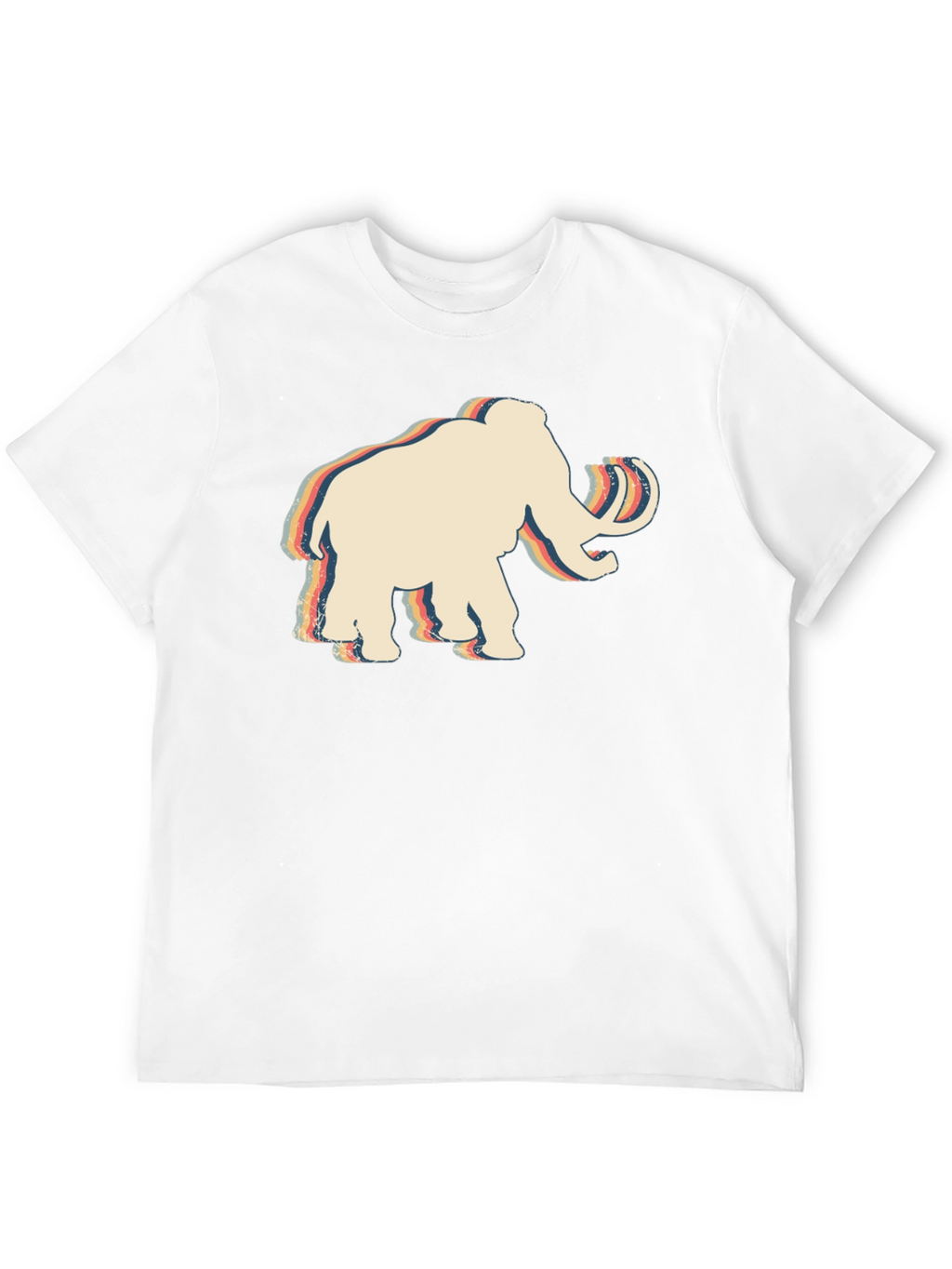 Retro Mammoth Graphic T-Shirt - Black