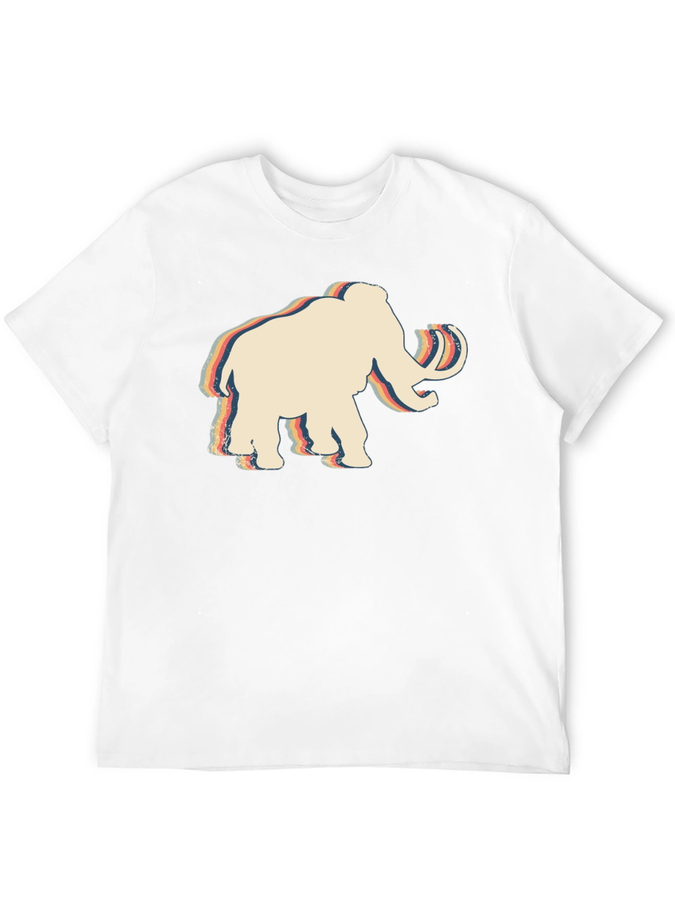 Retro Mammoth Graphic T-Shirt - Black
