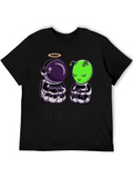 Relax Astronaut & Alien Black T-Shirt