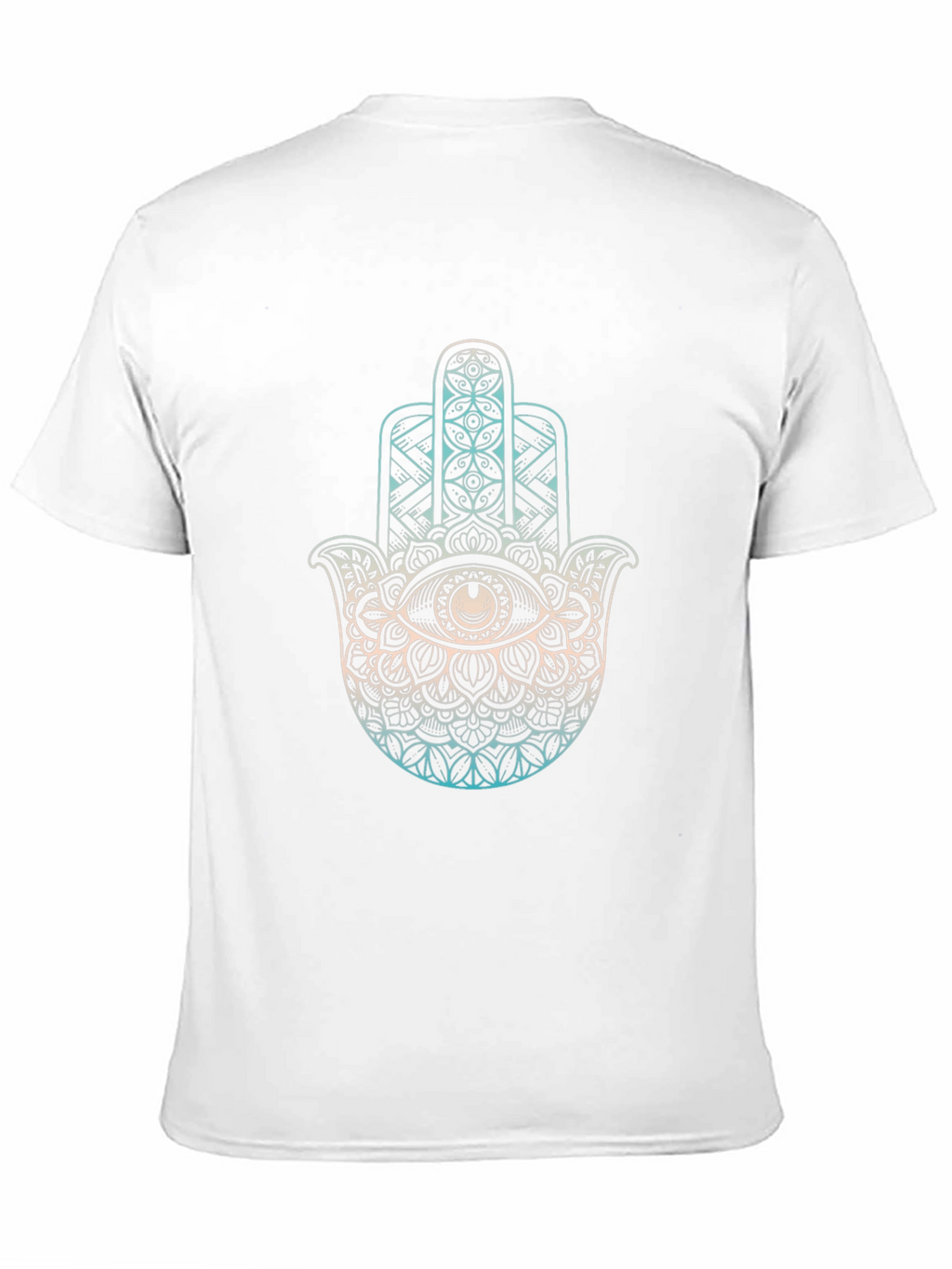 Hamsa Hand Graphic Tee - Black Cotton T-Shirt