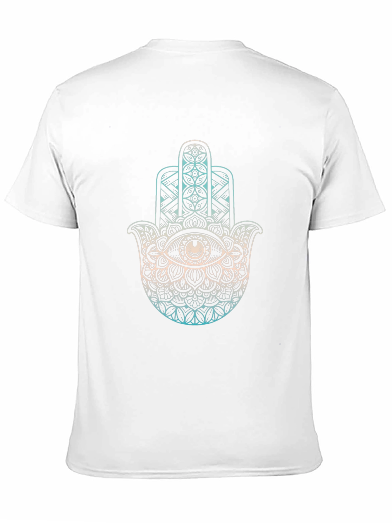 Hamsa Hand Graphic Tee - Black Cotton T-Shirt