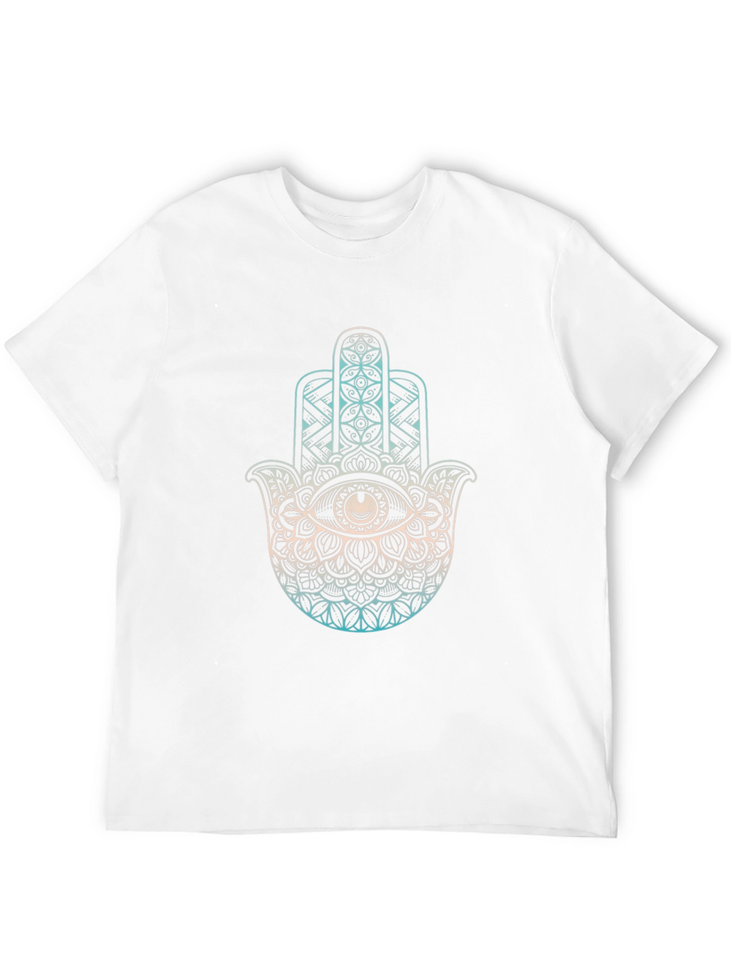 Hamsa Hand Graphic Tee - Black Cotton T-Shirt