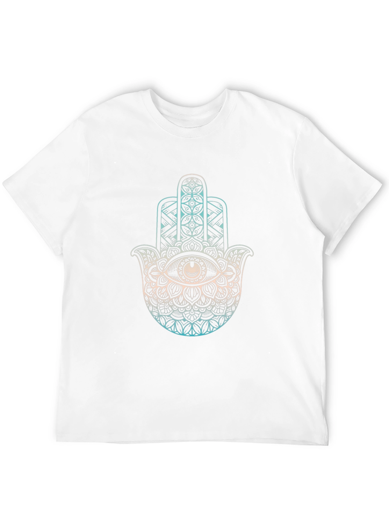 Hamsa Hand Graphic Tee - Black Cotton T-Shirt