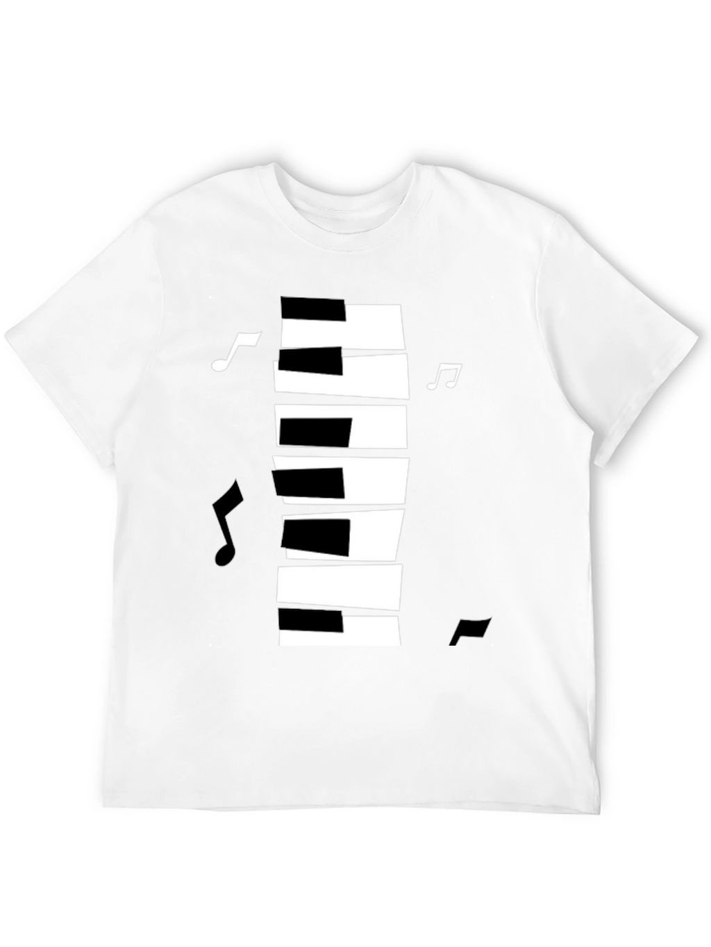 Piano Keys Music Notes Graphic T-Shirt
