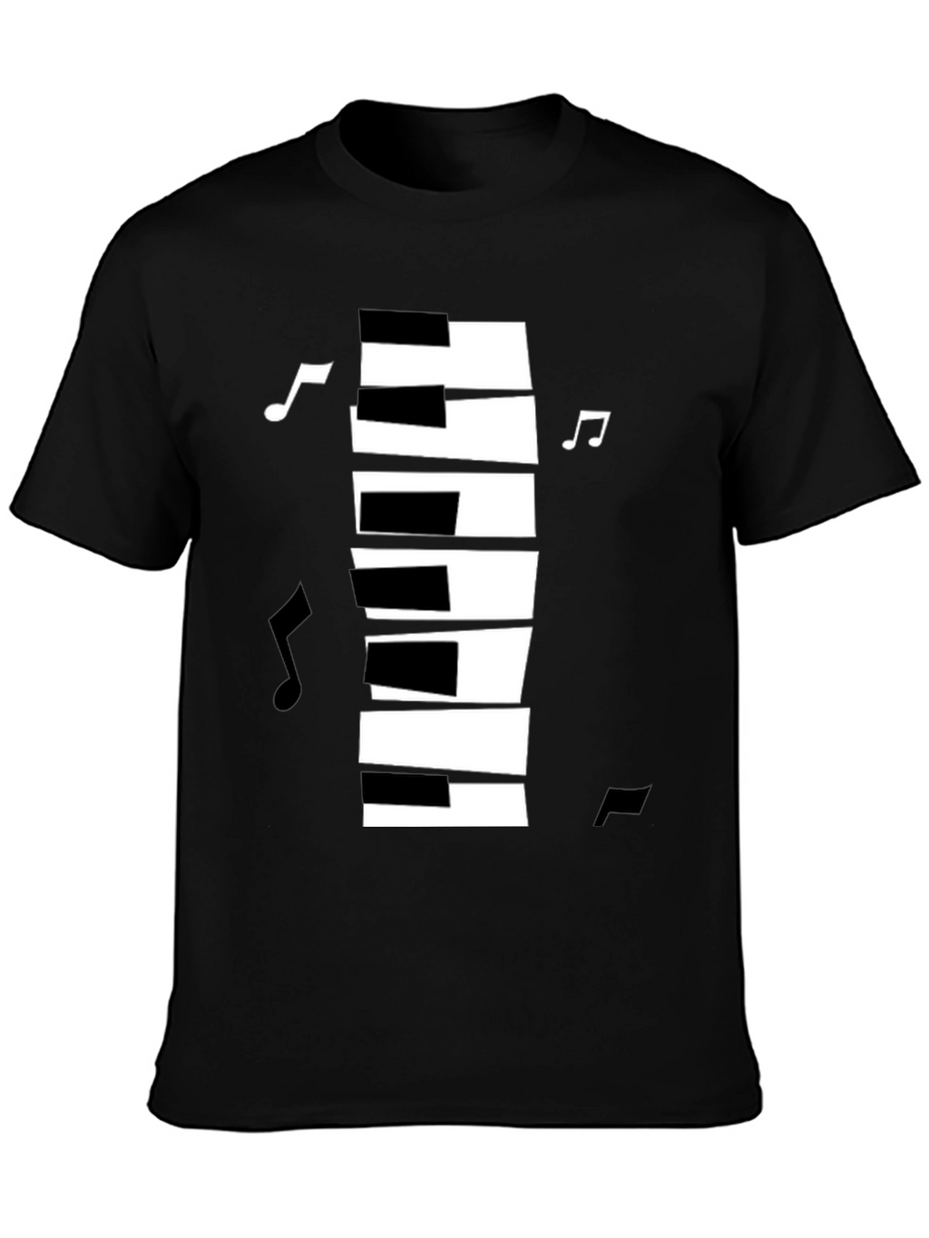 Piano Keys Music Notes Graphic T-Shirt