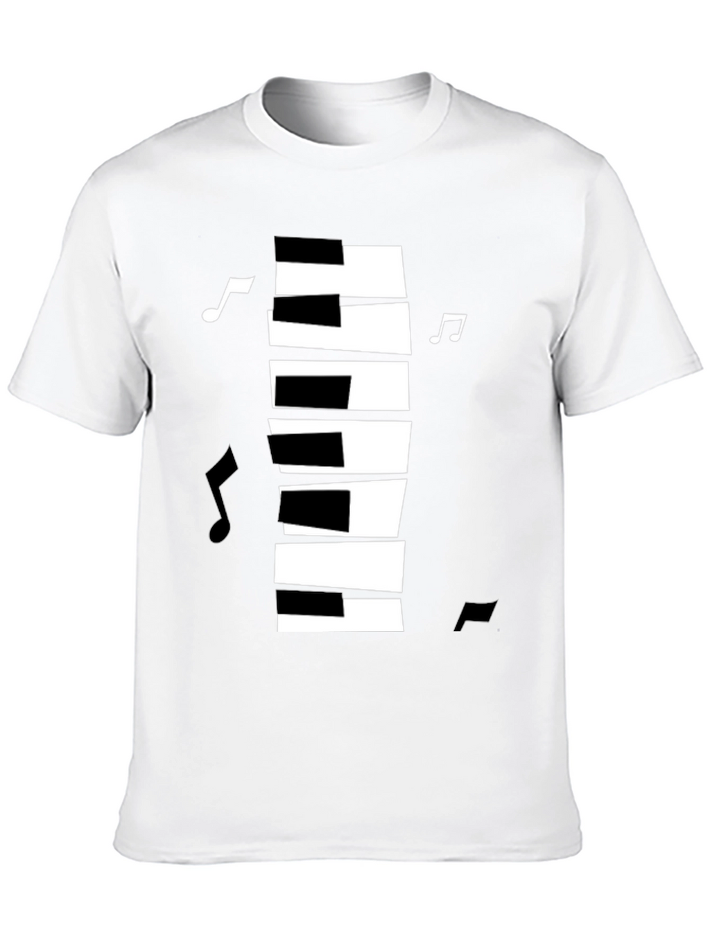 Piano Keys Music Notes Graphic T-Shirt