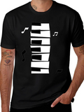 Piano Keys Music Notes Graphic T-Shirt