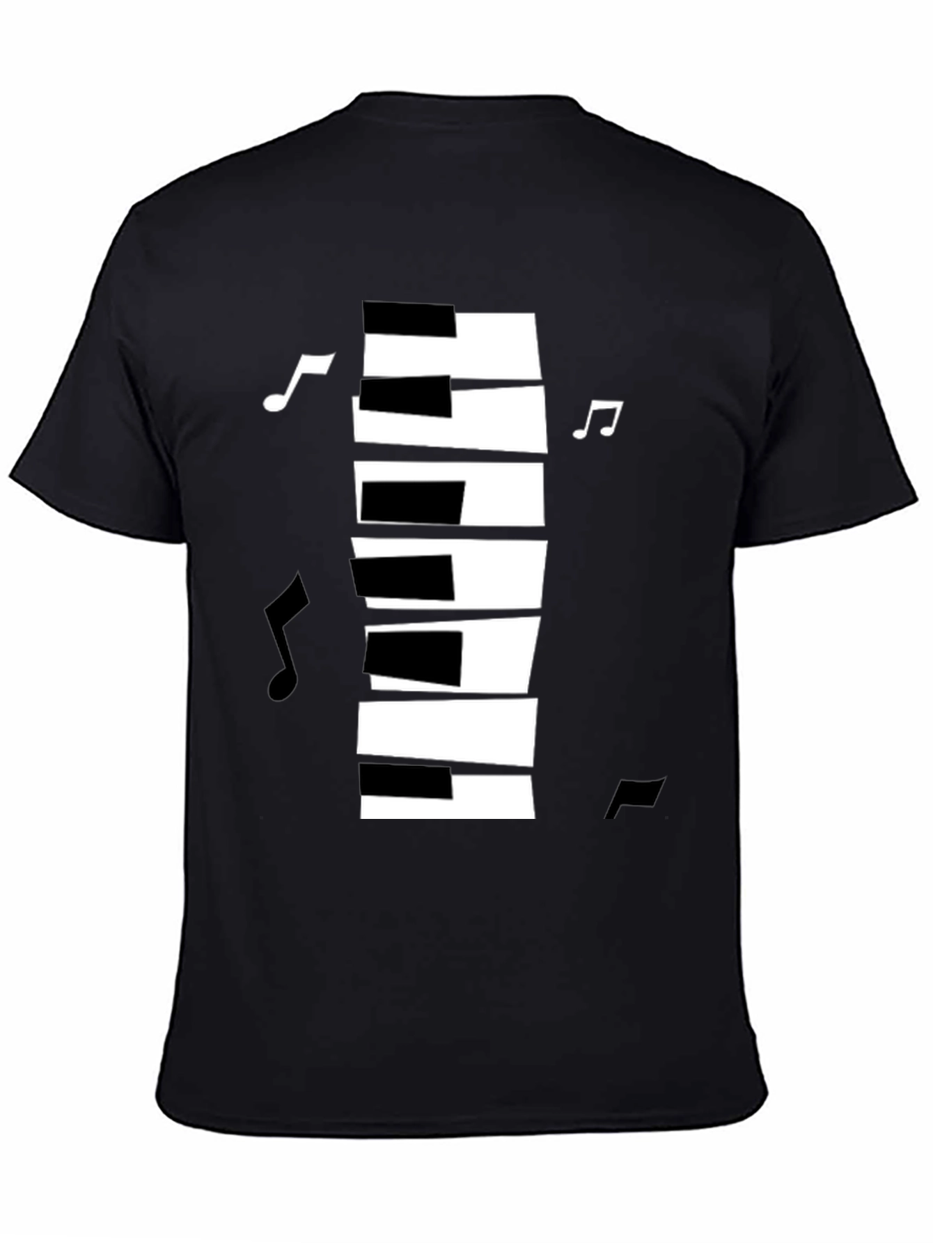 Piano Keys Music Notes Graphic T-Shirt