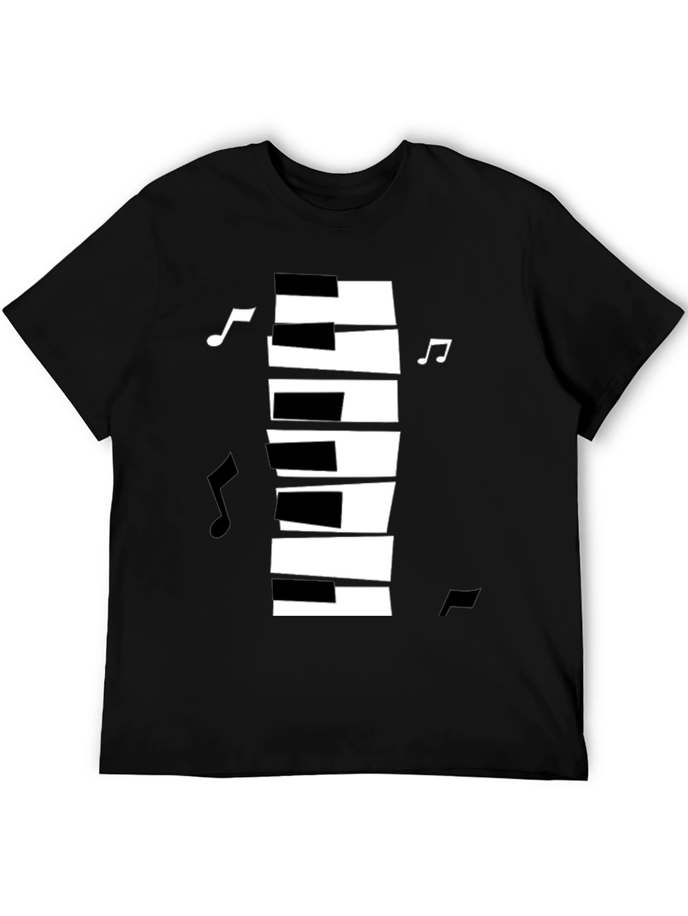 Piano Keys Music Notes Graphic T-Shirt