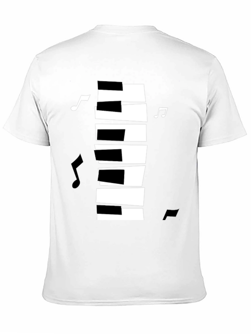 Piano Keys Music Notes Graphic T-Shirt