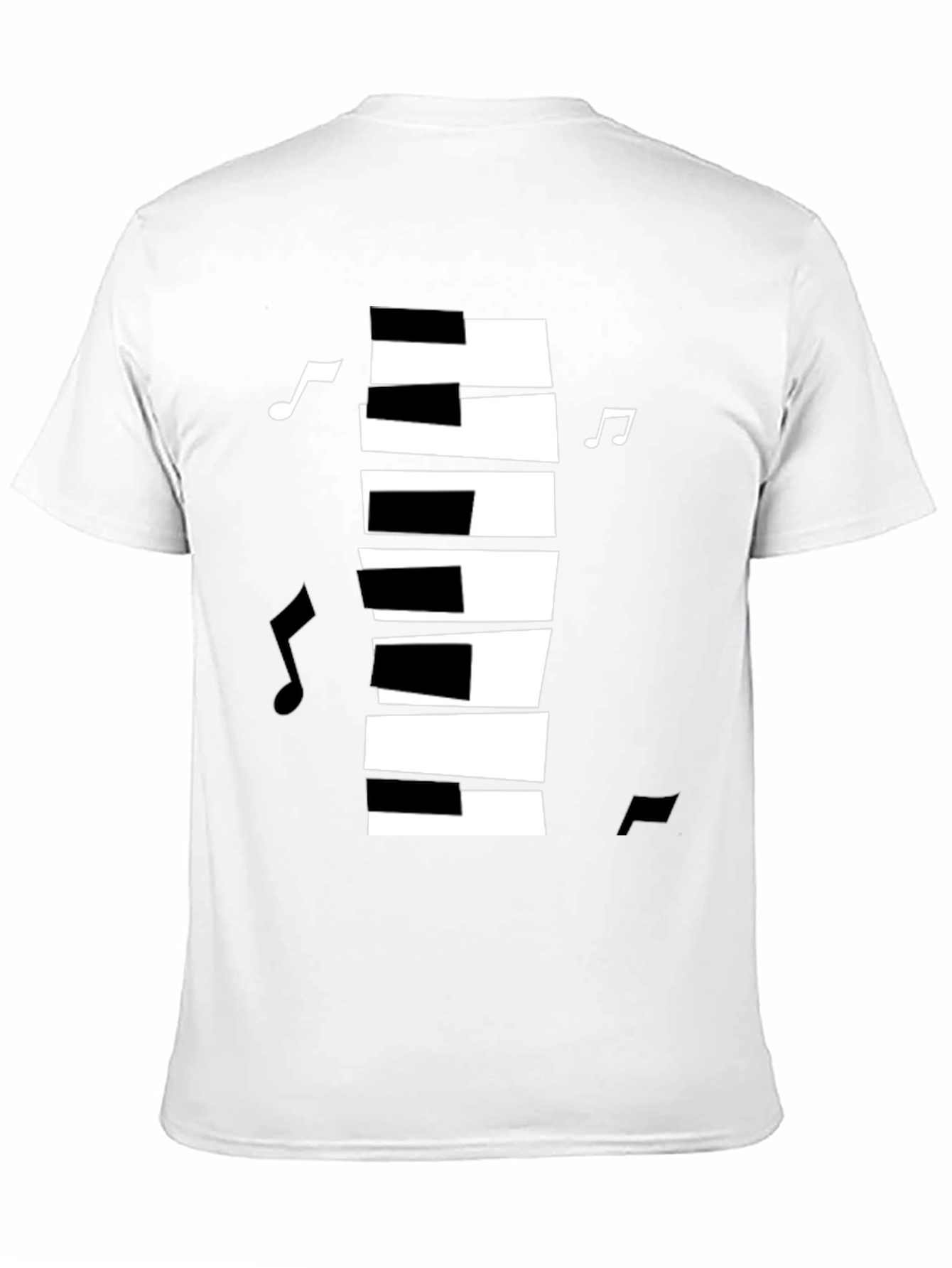 Piano Keys Music Notes Graphic T-Shirt