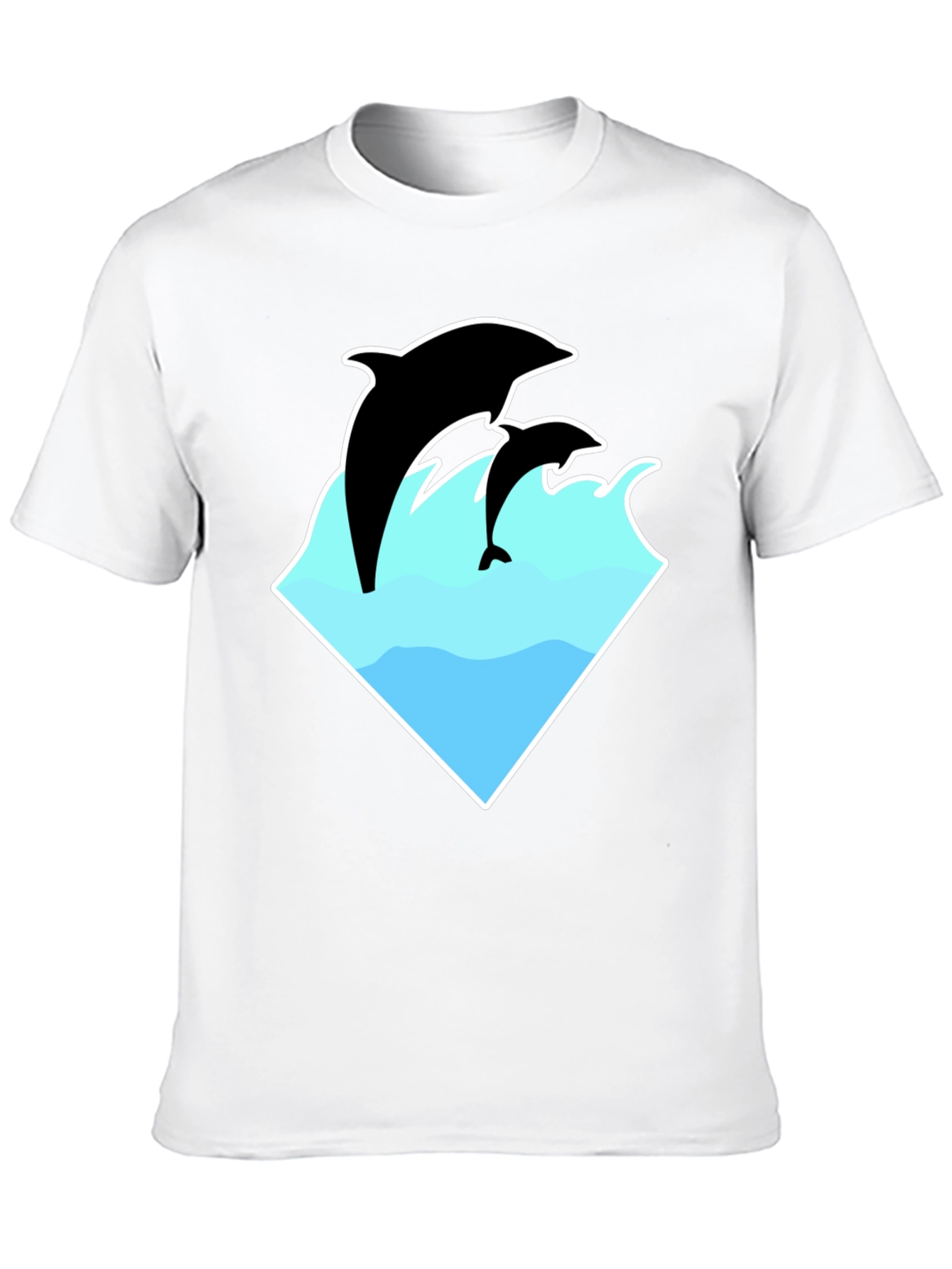 Dolphin Graphic T-Shirt - Black Cotton Tee