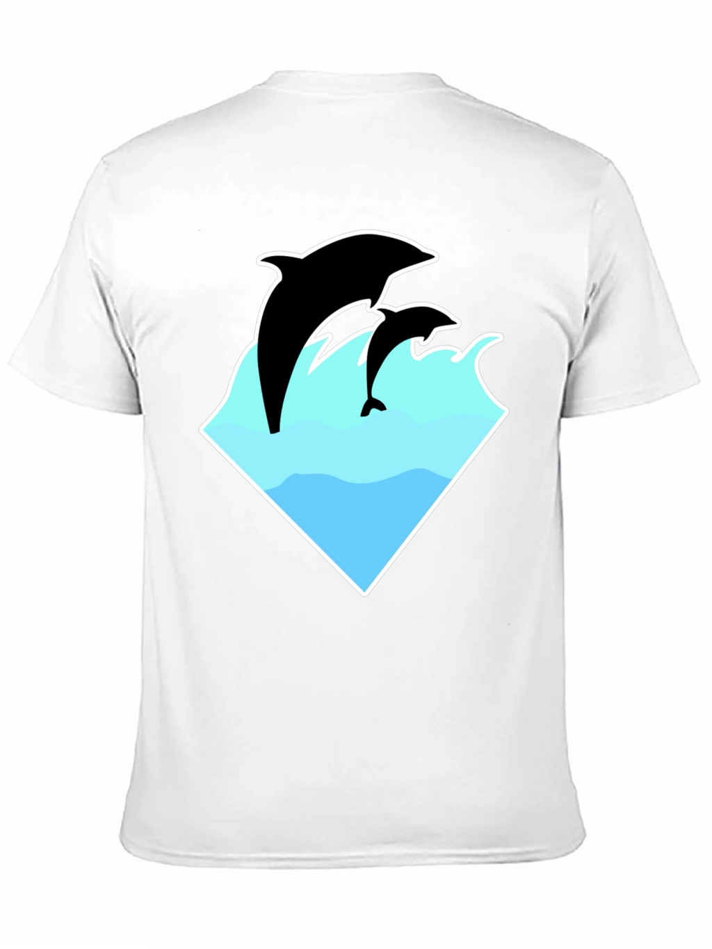 Dolphin Graphic T-Shirt - Black Cotton Tee