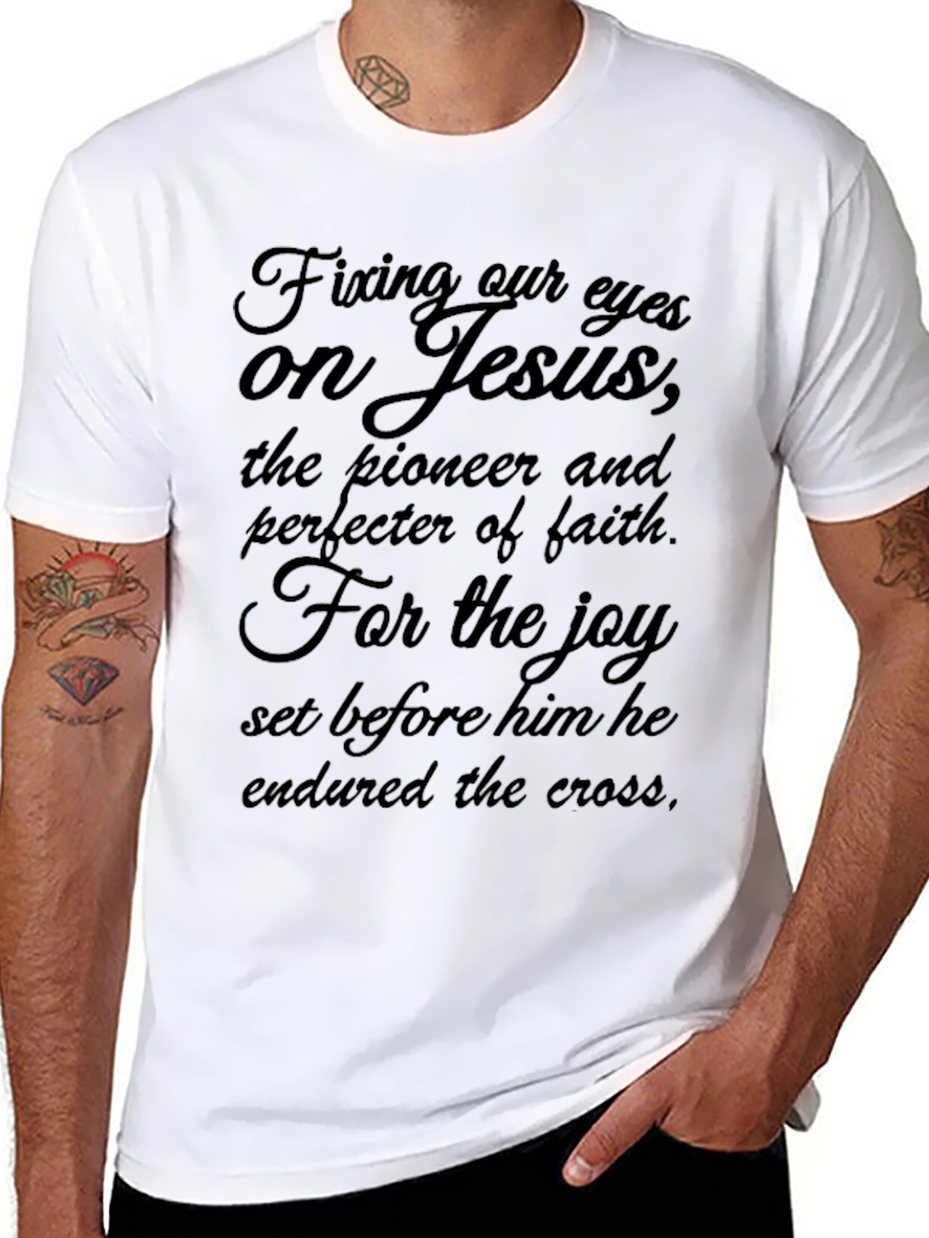 Fixing Our Eyes on Jesus Black T-Shirt