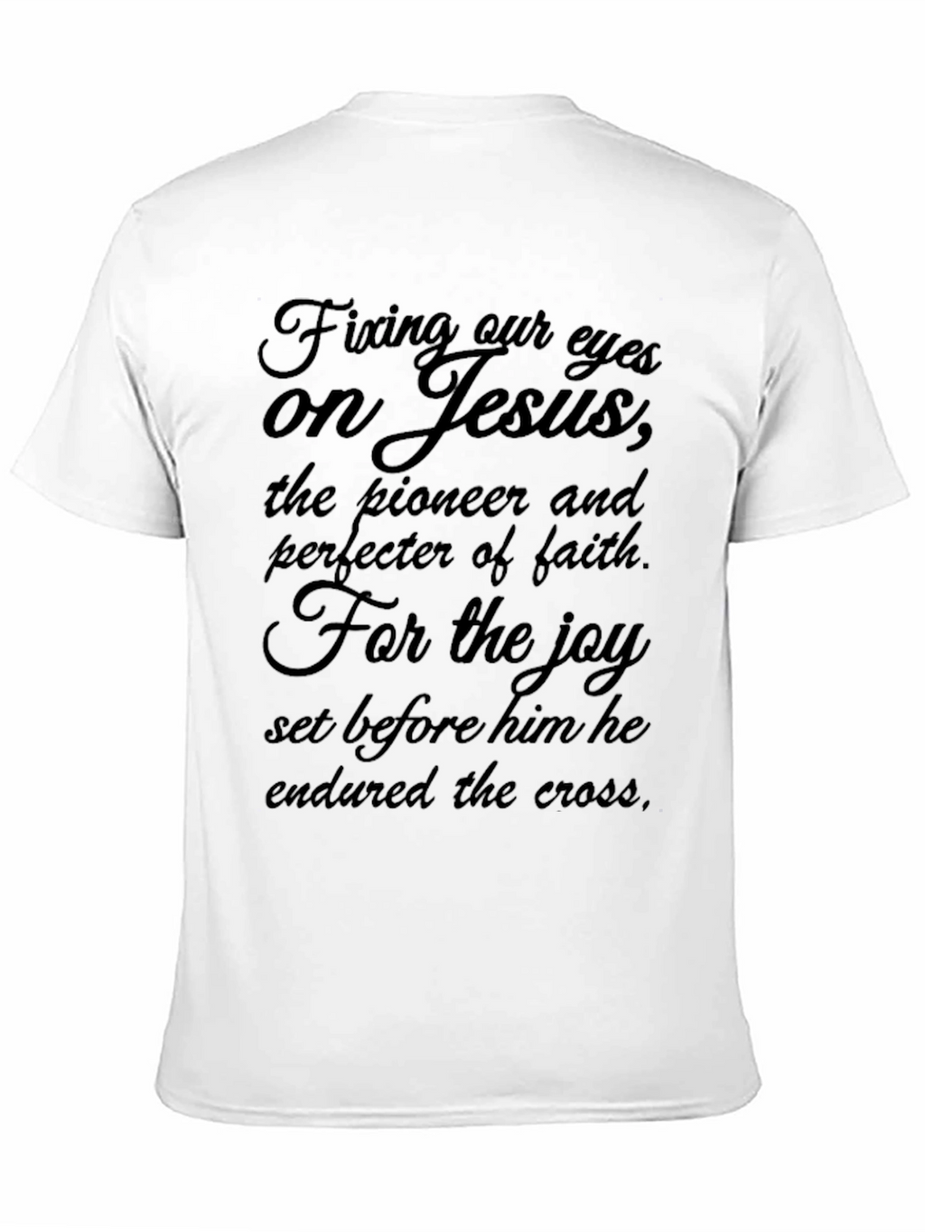 Fixing Our Eyes on Jesus Black T-Shirt