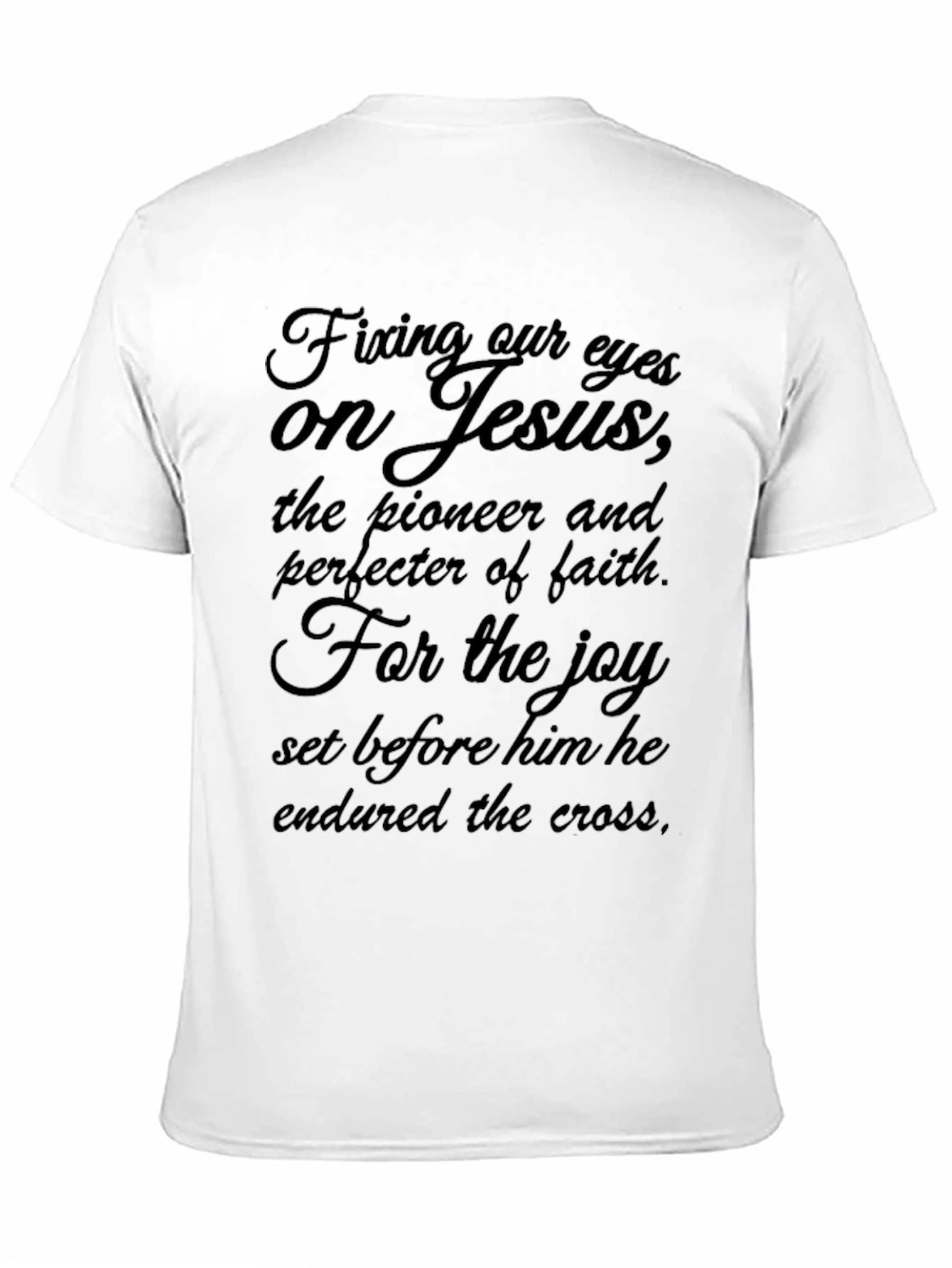 Fixing Our Eyes on Jesus Black T-Shirt