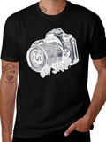 Oh Snap! Camera Graphic T-Shirt - Black