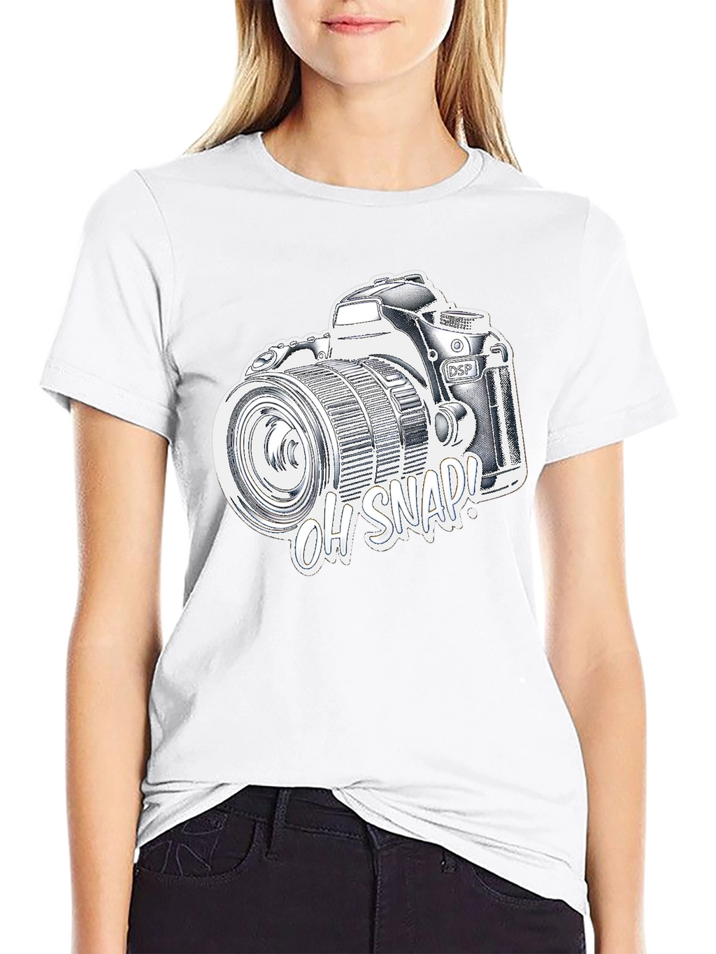 Oh Snap! Camera Graphic T-Shirt - Black