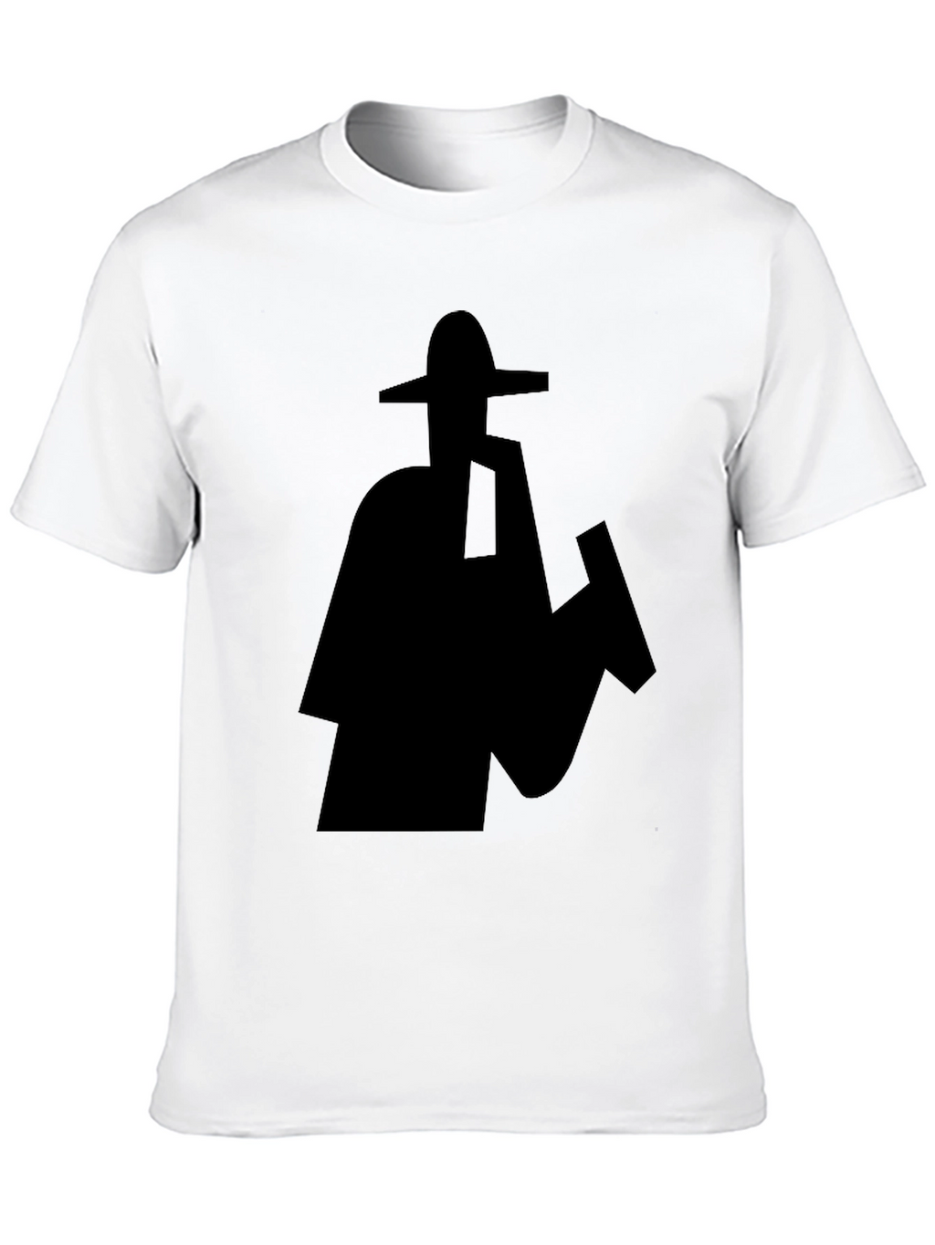 Silhouette Sombrero Graphic Black T-Shirt