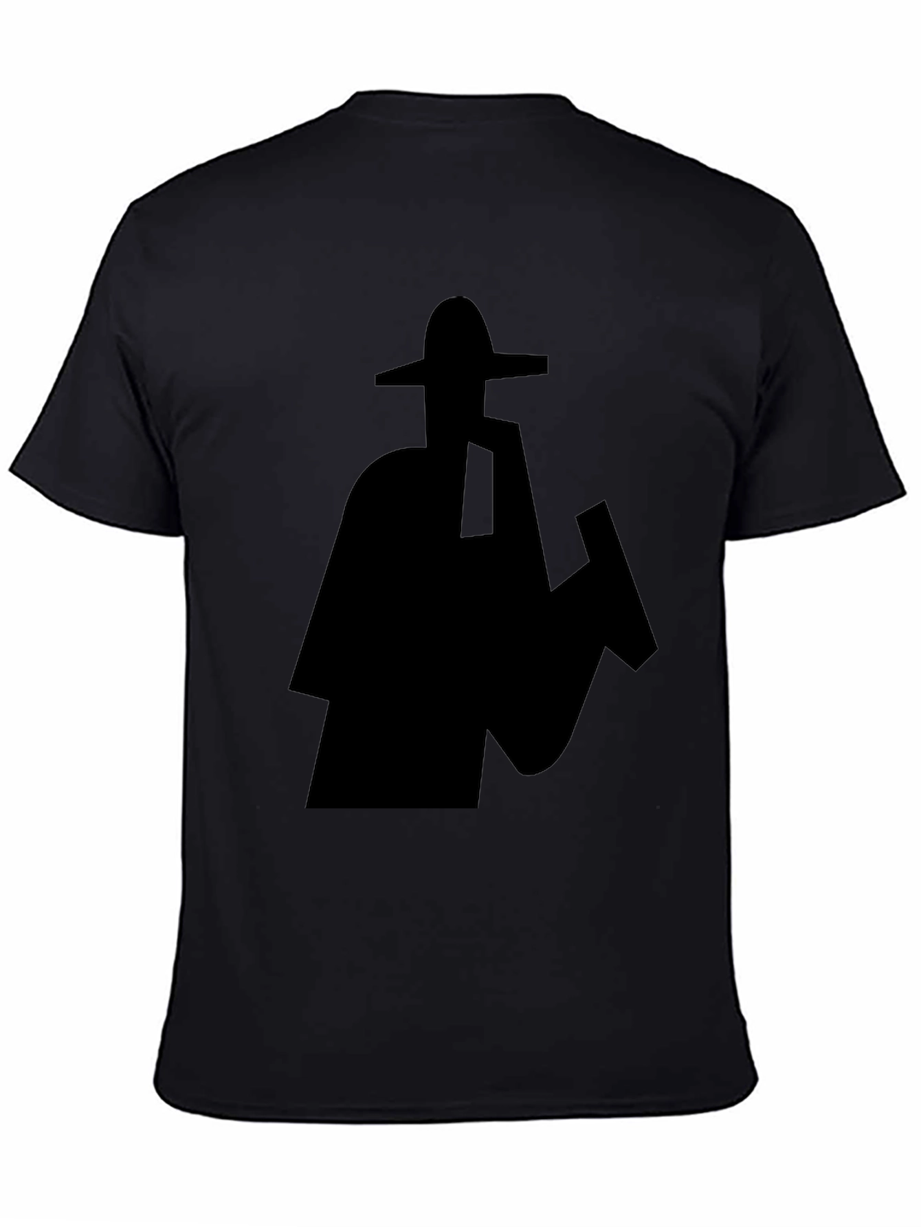 Silhouette Sombrero Graphic Black T-Shirt
