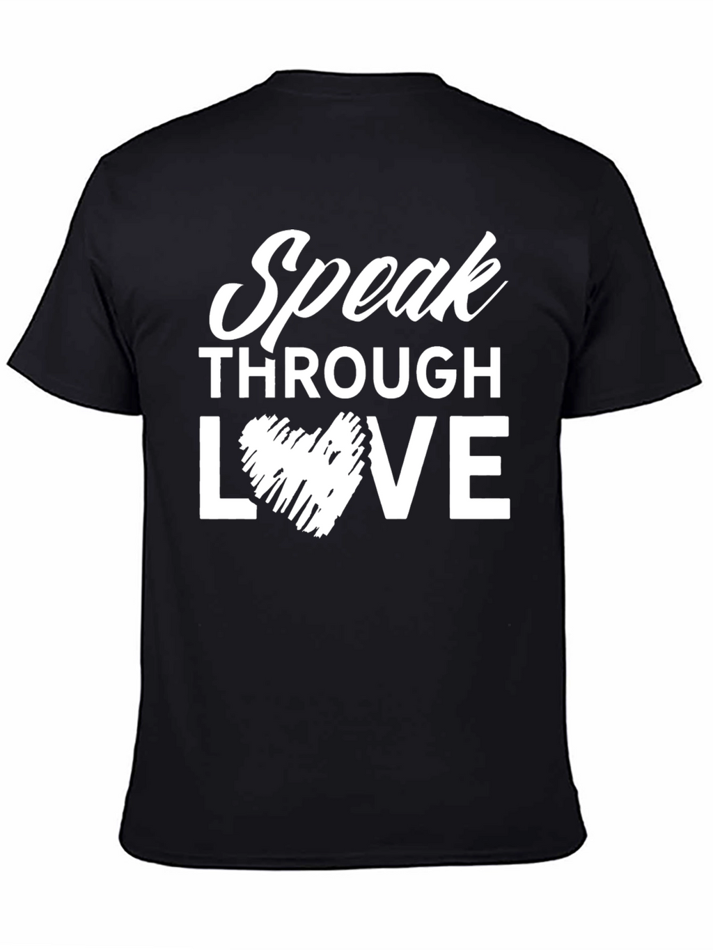 Speak Through Love Black Graphic Tee