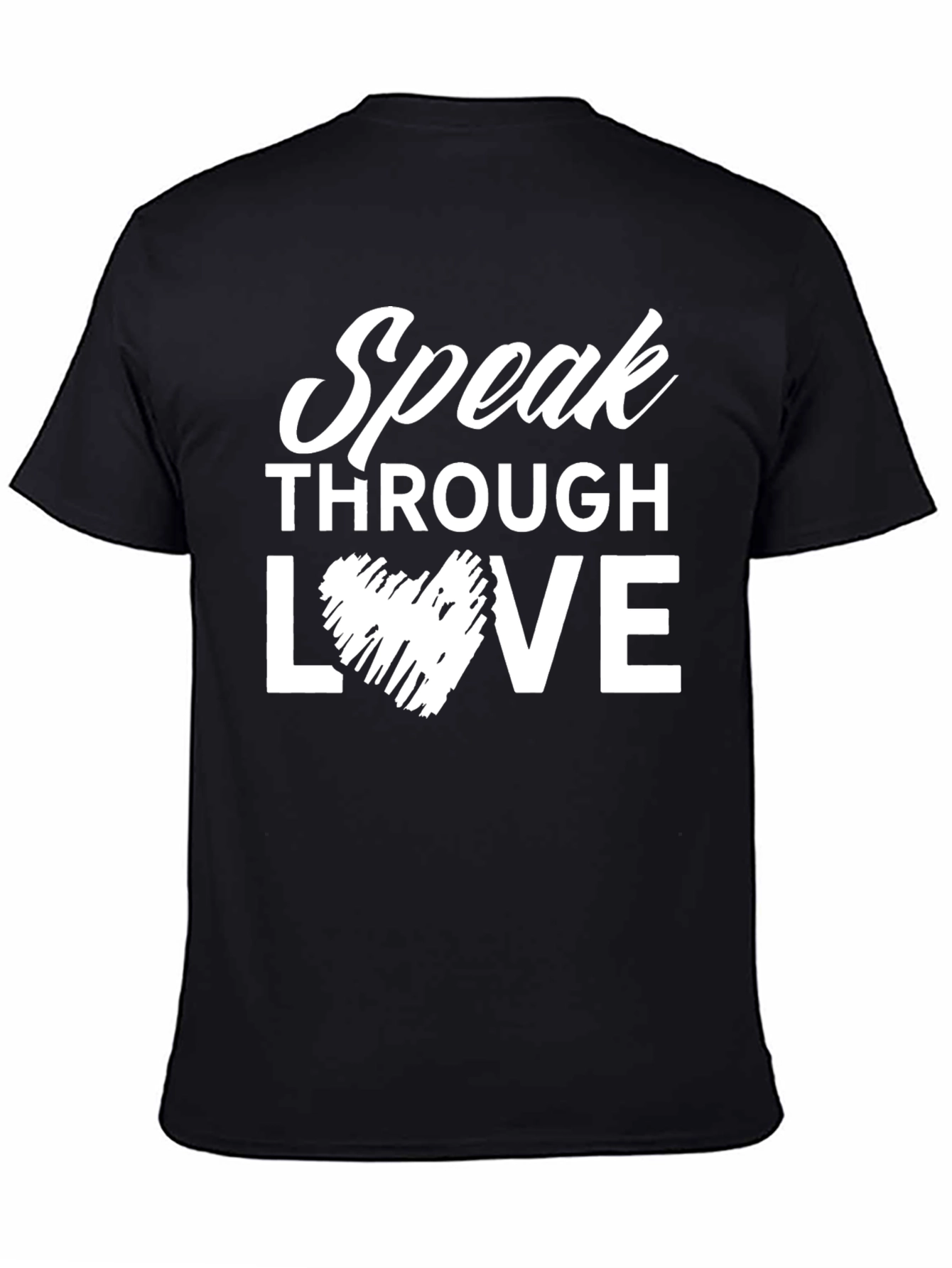 Speak Through Love Black Graphic Tee