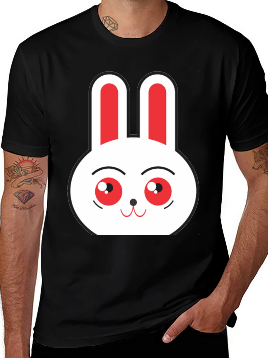 Funny Bunny Graphic T-Shirt