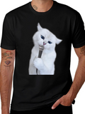 Singing Cat T-Shirt - Unisex Black Tee
