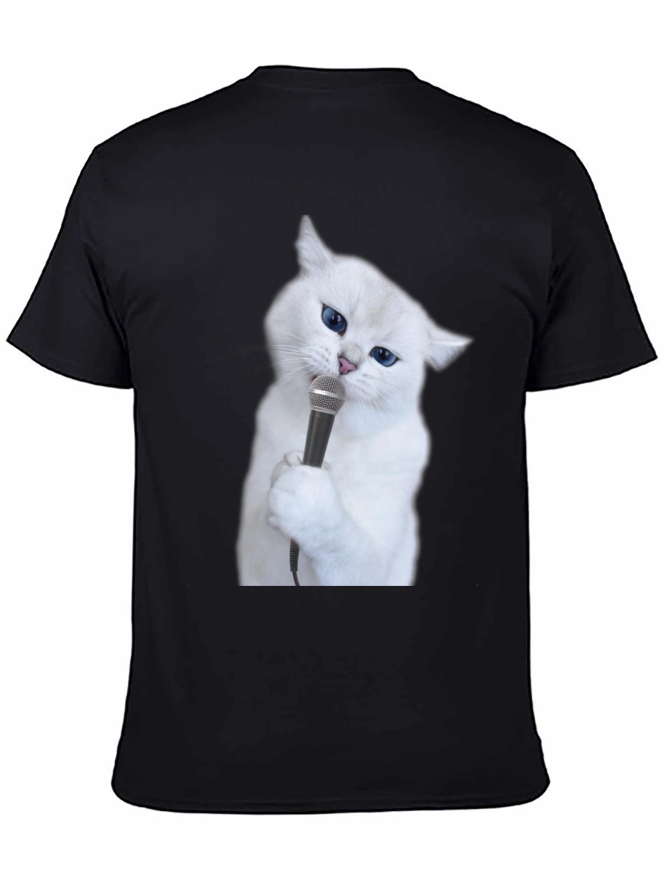 Singing Cat T-Shirt - Unisex Black Tee